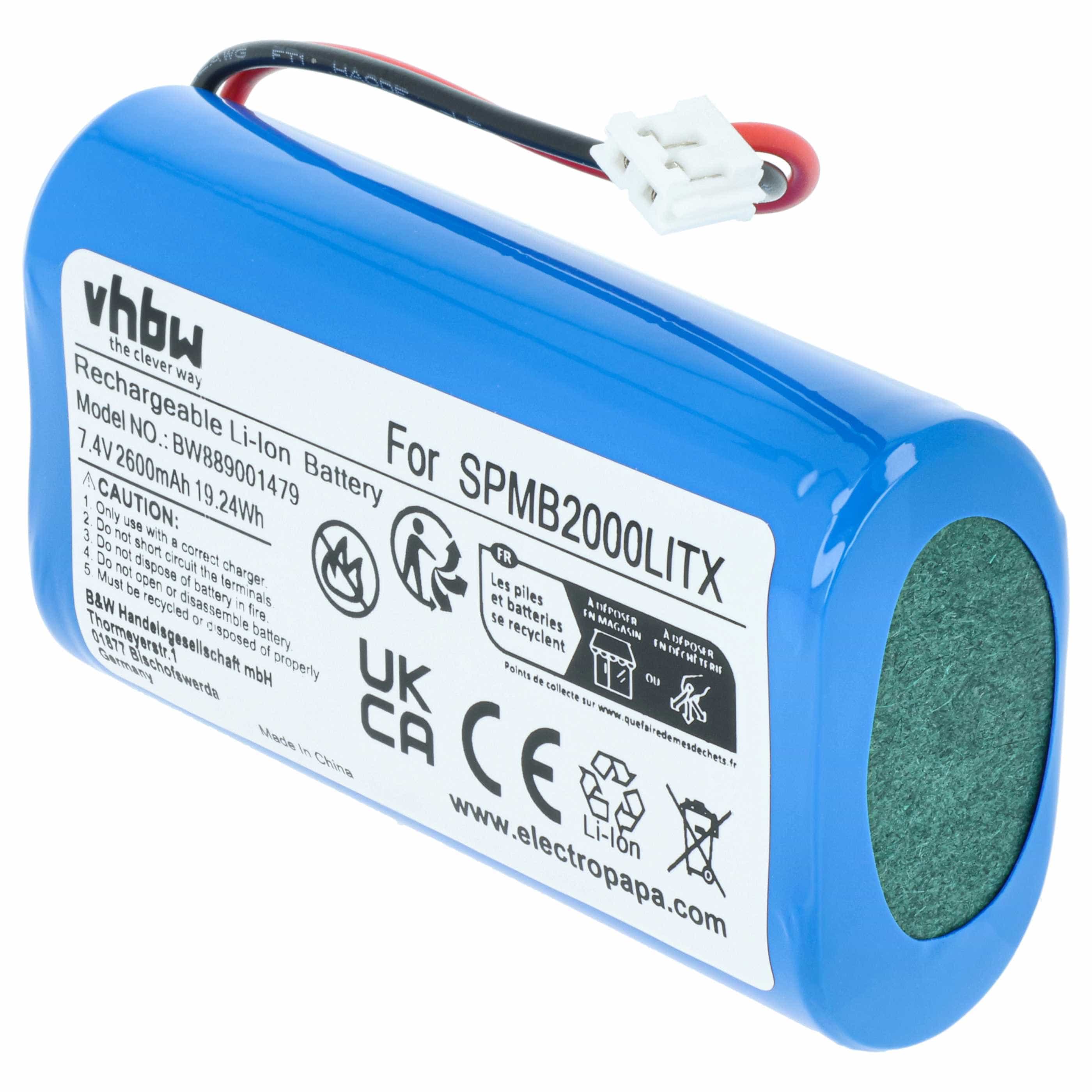 Remote Control 2x Battery replaces Spektrum SPMB2000LITX - 2600 mAh 7.4 V Li-Ion
