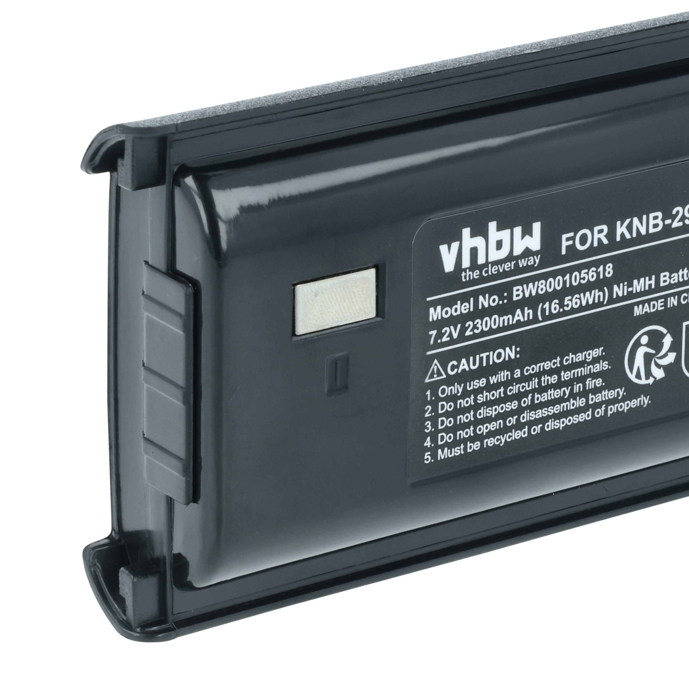 5x Batteria sostituisce Kenwood BPKNB45LI, BPKNB29MHXT-1, BPKNB29MH per dispositivo radio - 2300mAh 7,2V NiMH
