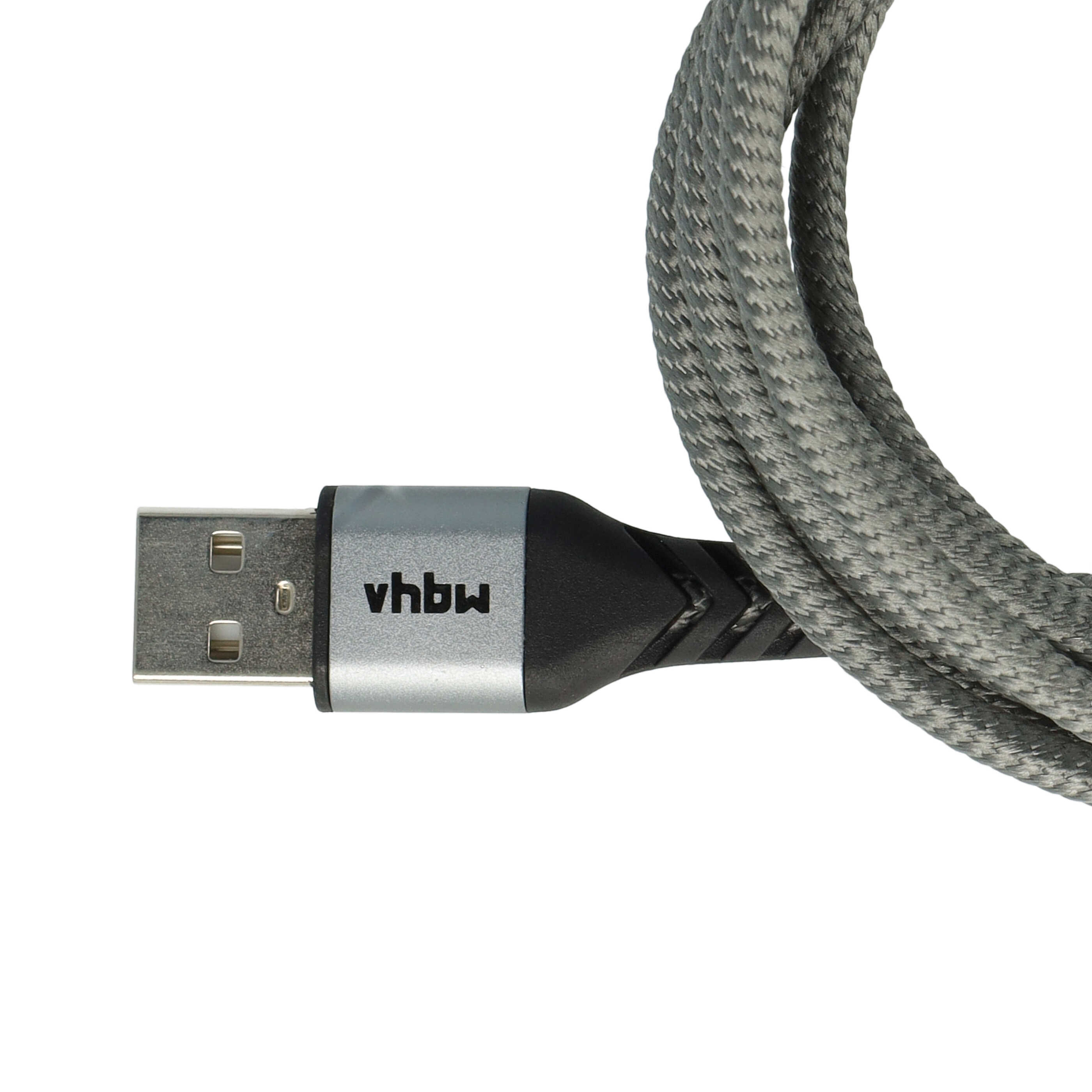 3x Lightning Kabel auf USB A passend für Apple AirPods Apple iOS Geräte - Schwarz Grau, 180cm