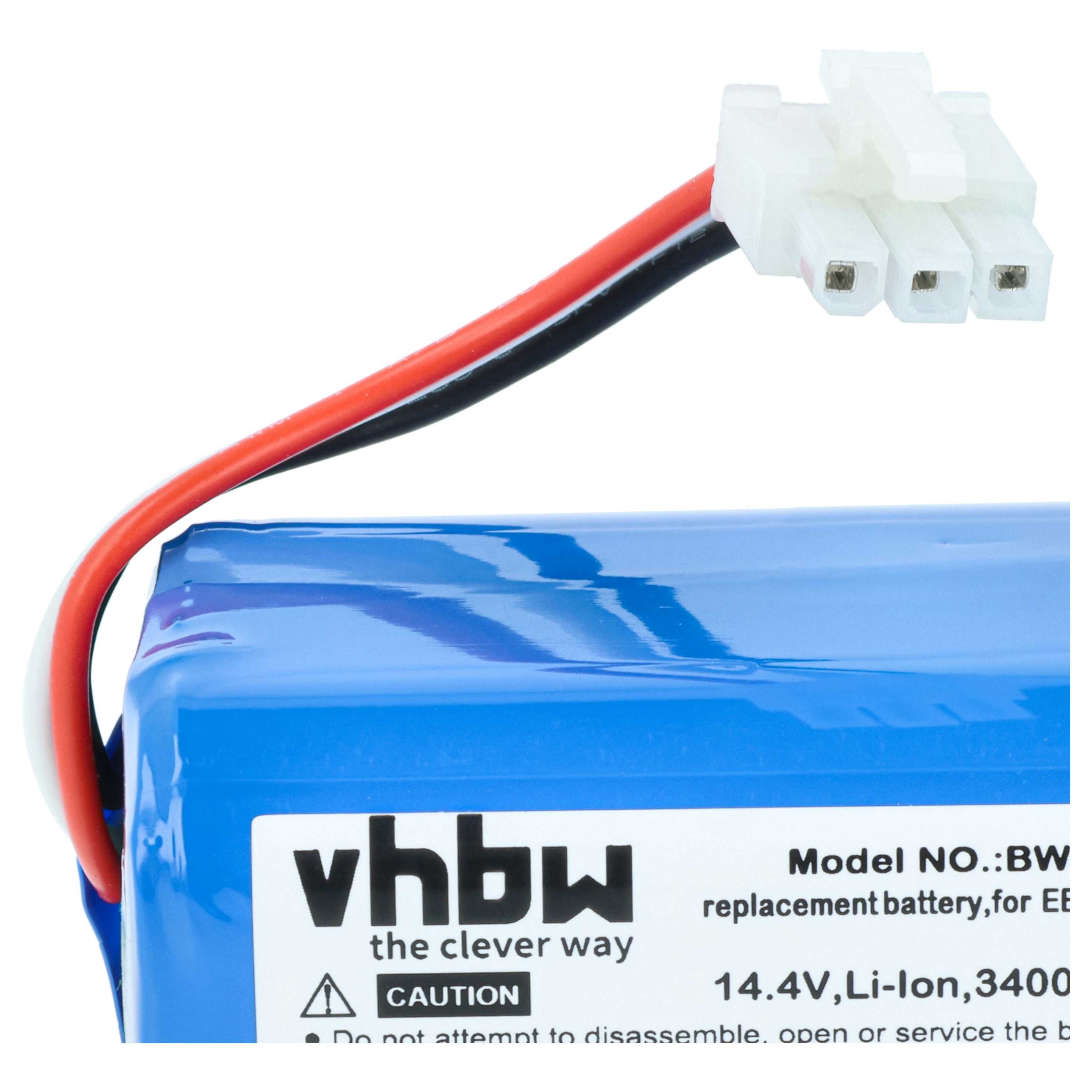 Battery replaces iClebo EBKRTRHB000118-VE, EBKRWHCC00978 for iClebo etc. 3400mAh, 14.4V, Li-Ion