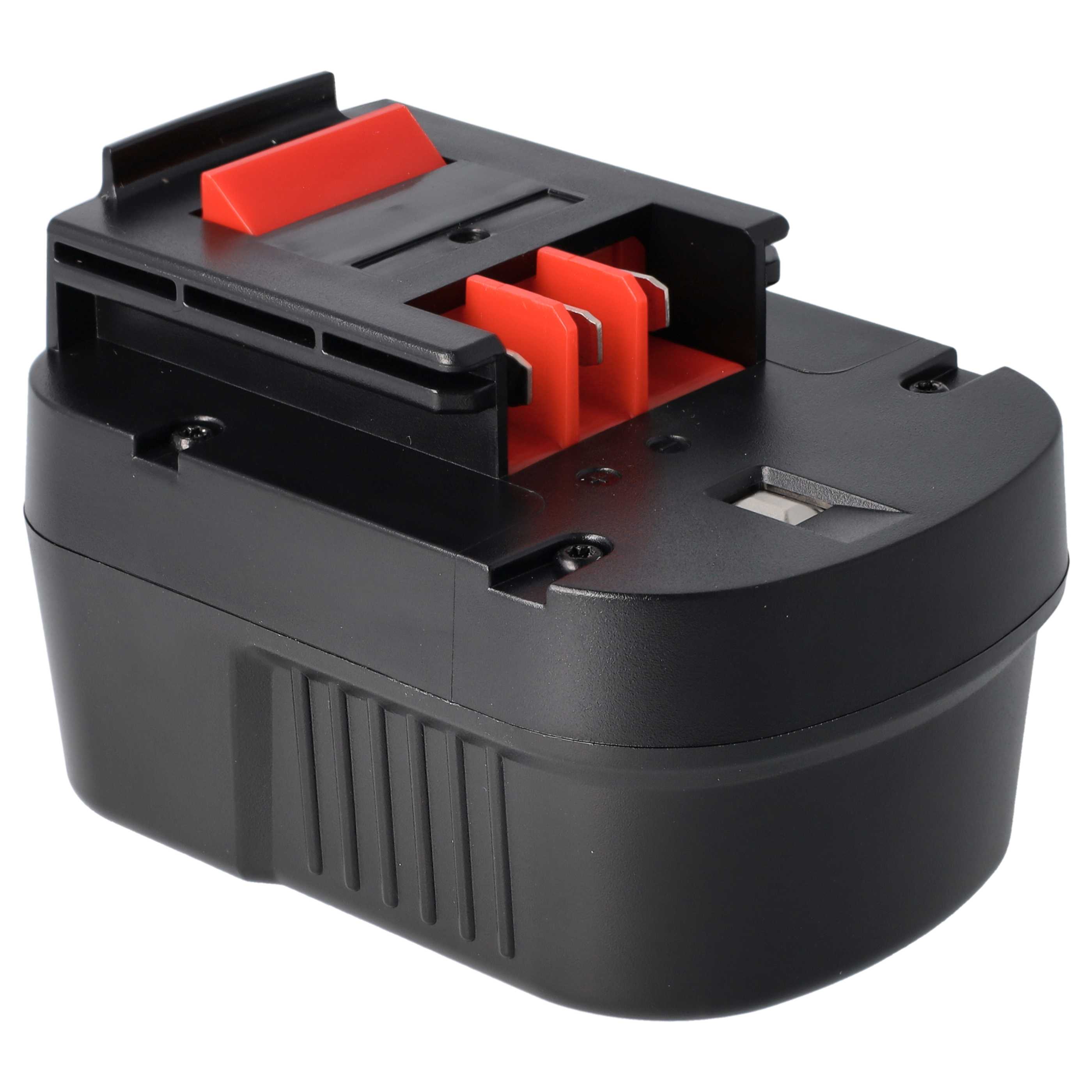 3x Batería para herramienta reemplaza Black & Decker A12, A12, A12EX, A12EX, A12E - 1500 mAh, 12 V, NiMH