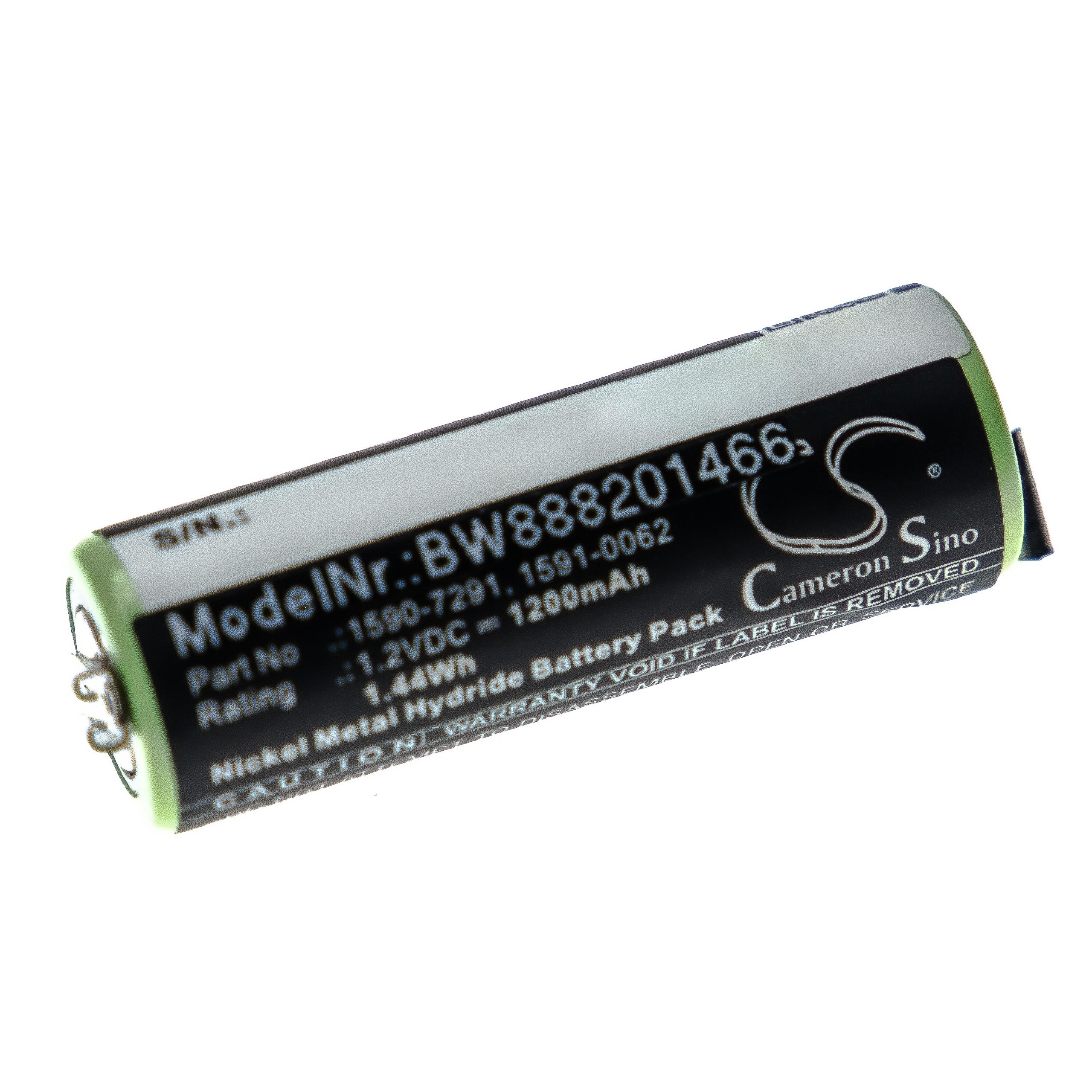 Batterie remplace Moser 1591-0062, 1590-7291, 1591-0067 pour rasoir électrique - 1200mAh 1,2V NiMH