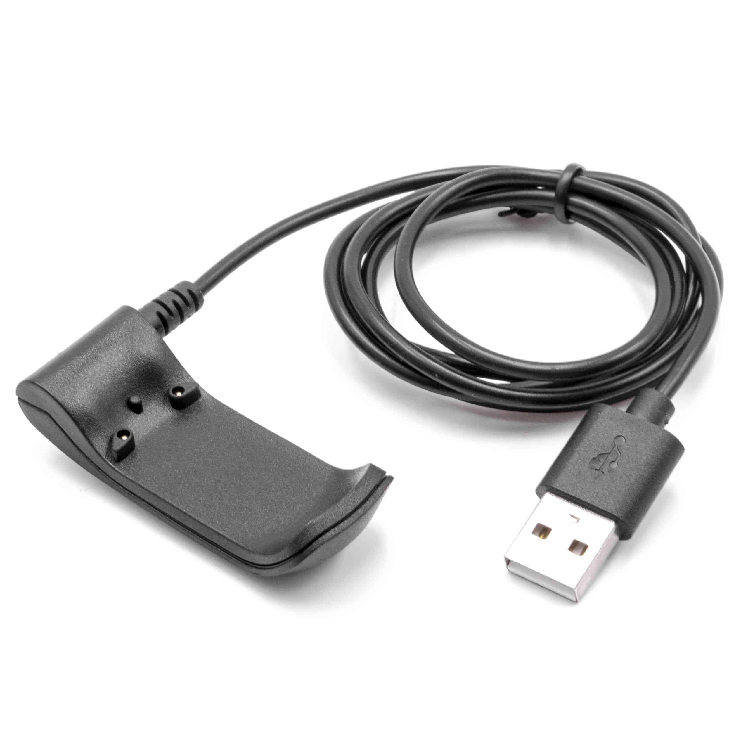 Cable de carga USB para smartwatch Garmin Forerunner 610 - negro 100 cm