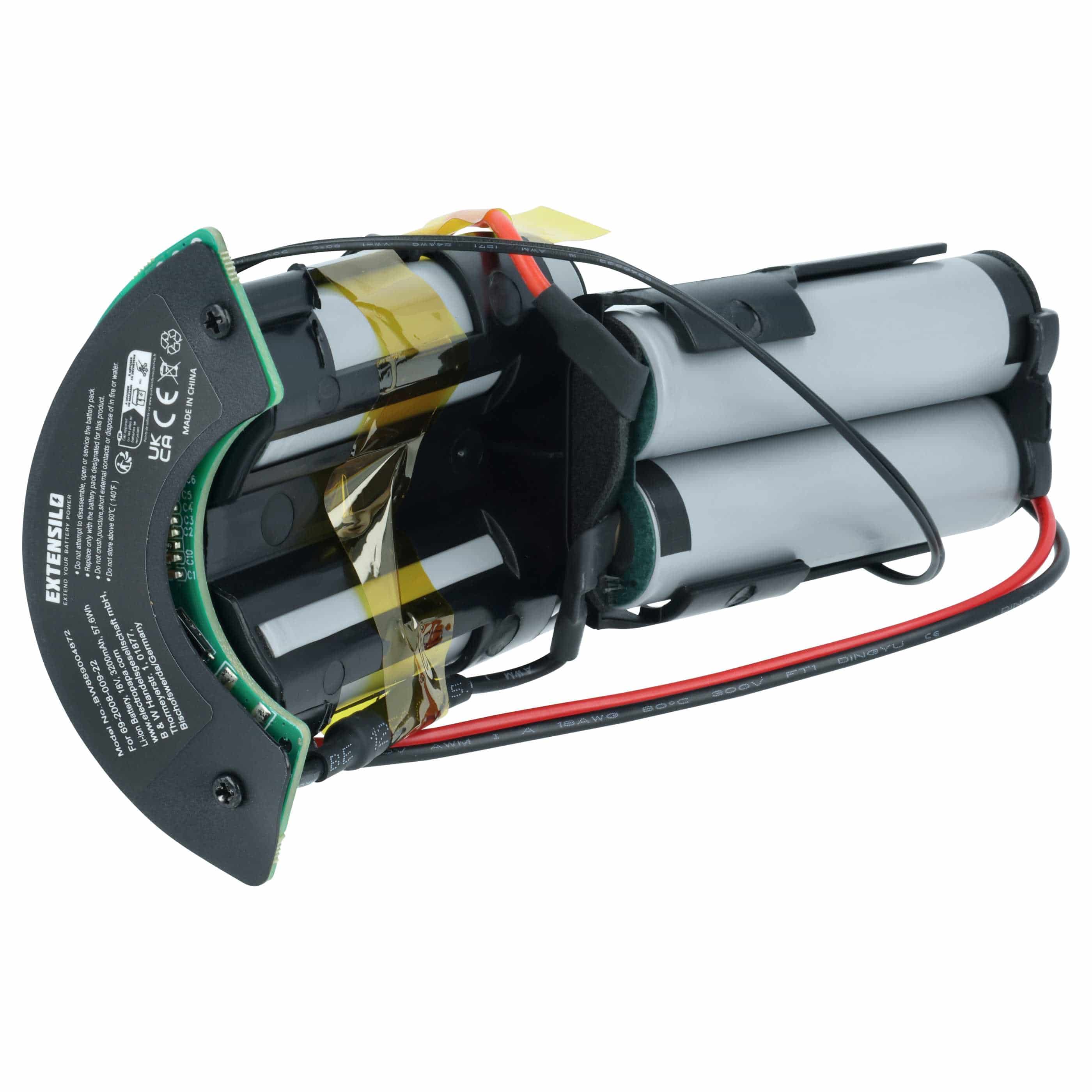 Battery replaces Philips 300003446941, 69-2008-009-203, 69-2008-009-223 for Philips 3200mAh, 18V, Li-Ion