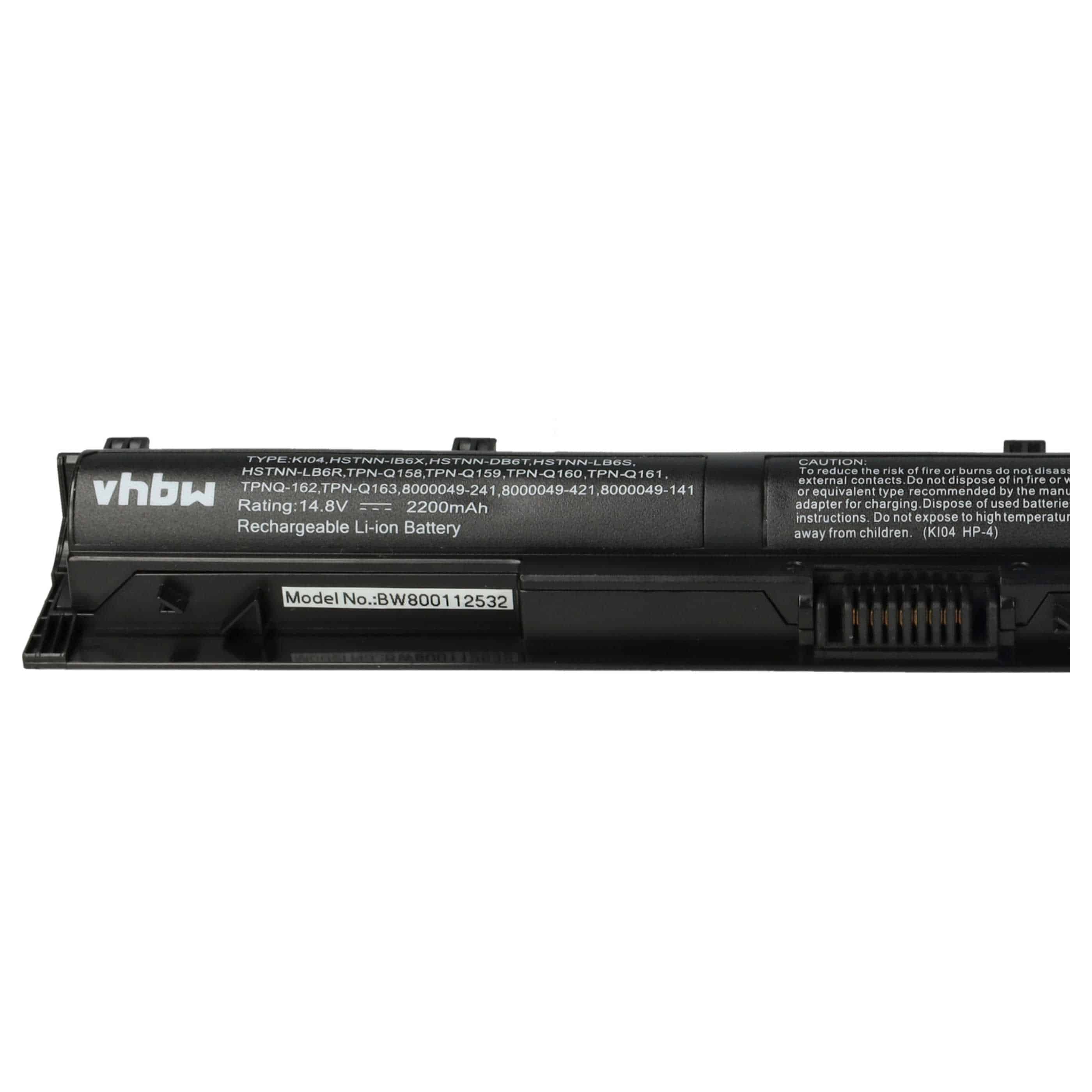 Akumulator do laptopa zamiennik HP 8000049-241, 8000049-421, 800009-141 - 2200 mAh 14,8 V Li-Ion, czarny