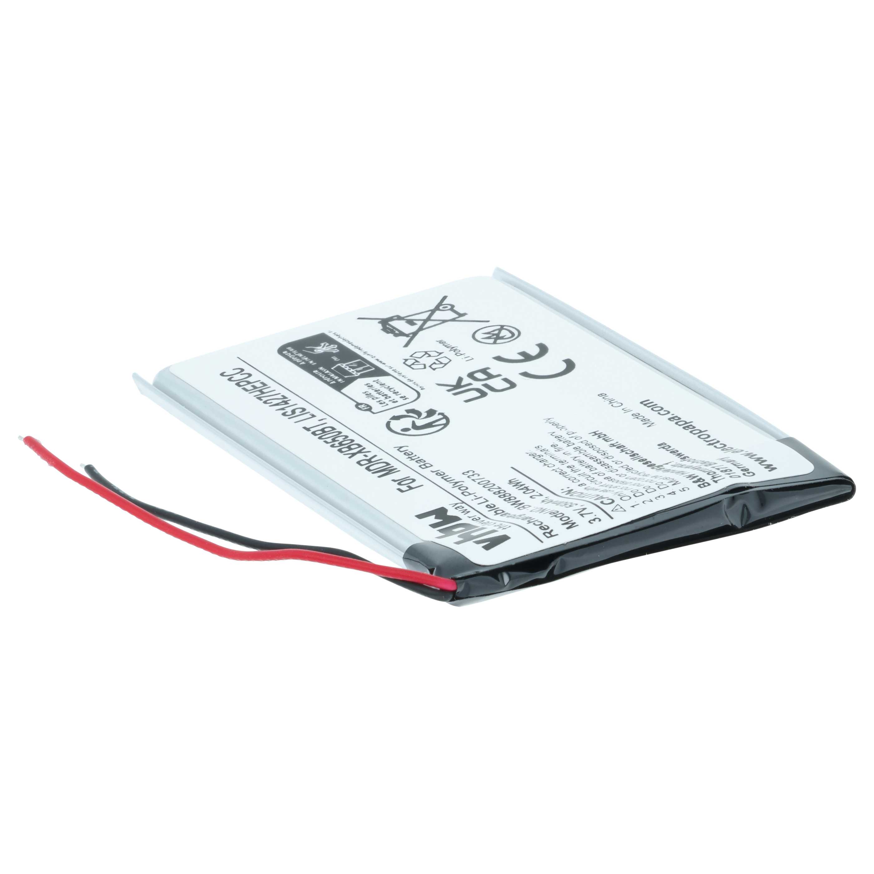 Batteria sostituisce Plantronics PR-423350 per auricolari cuffie - 550mAh 3,7V Li-Poly