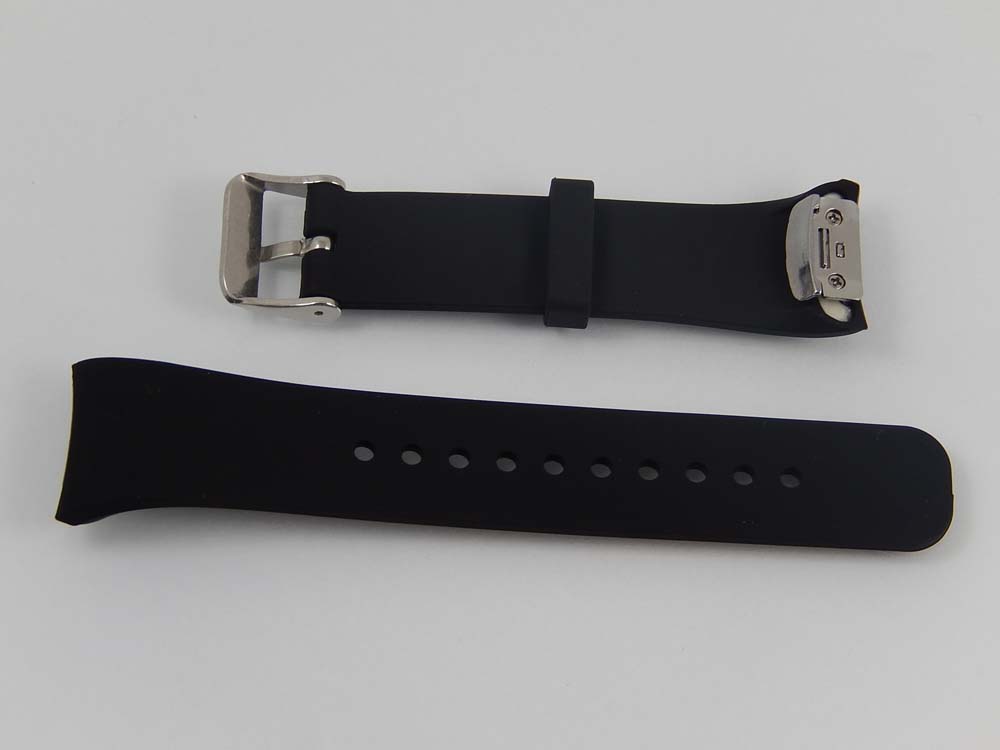 Bracelet pour montre intelligente Samsung Gear - 11,9cm + 8,7 cm de long, silicone, noir