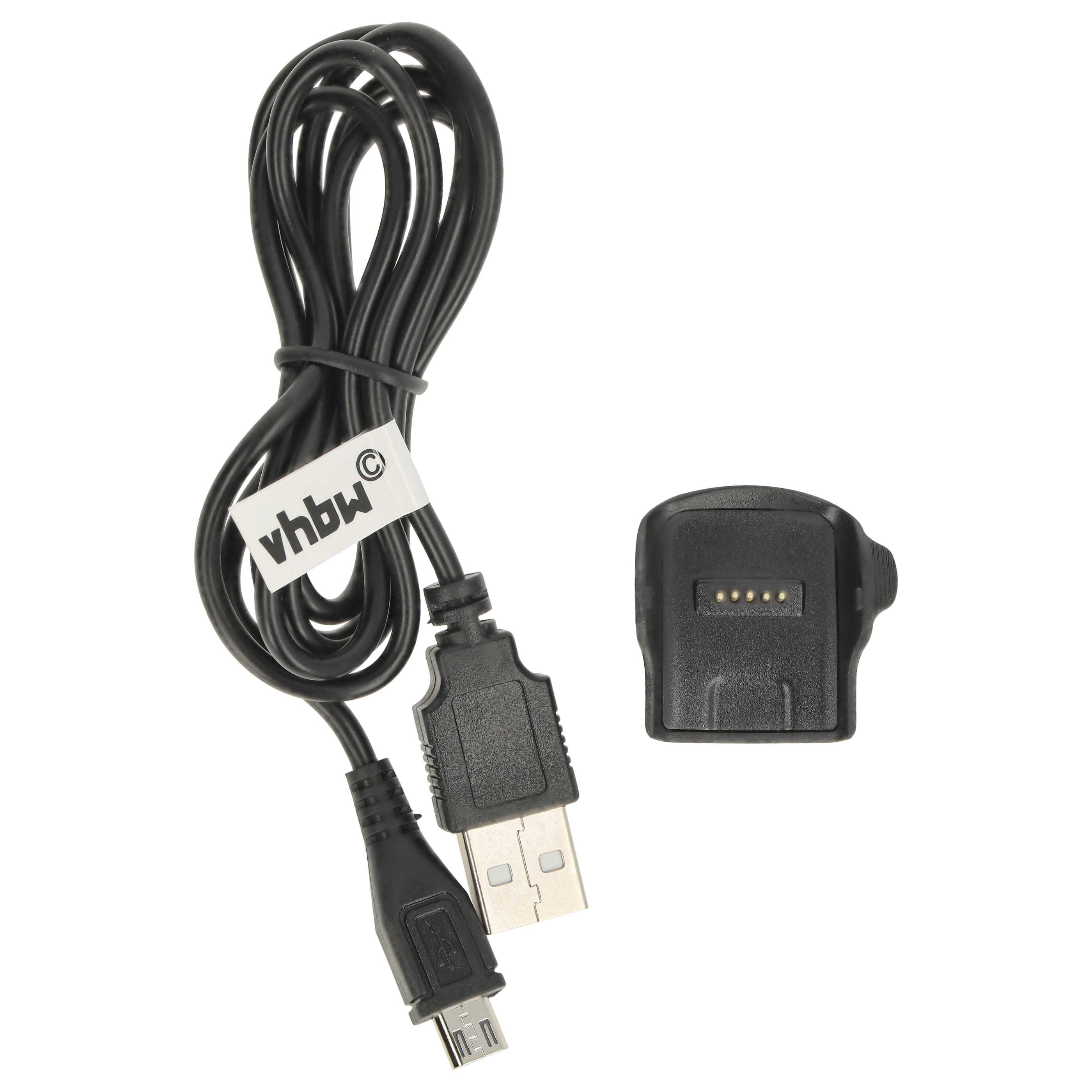 USB Charging Station suitable for Samsung Gear Fit SM-R350 Smartwatch, black