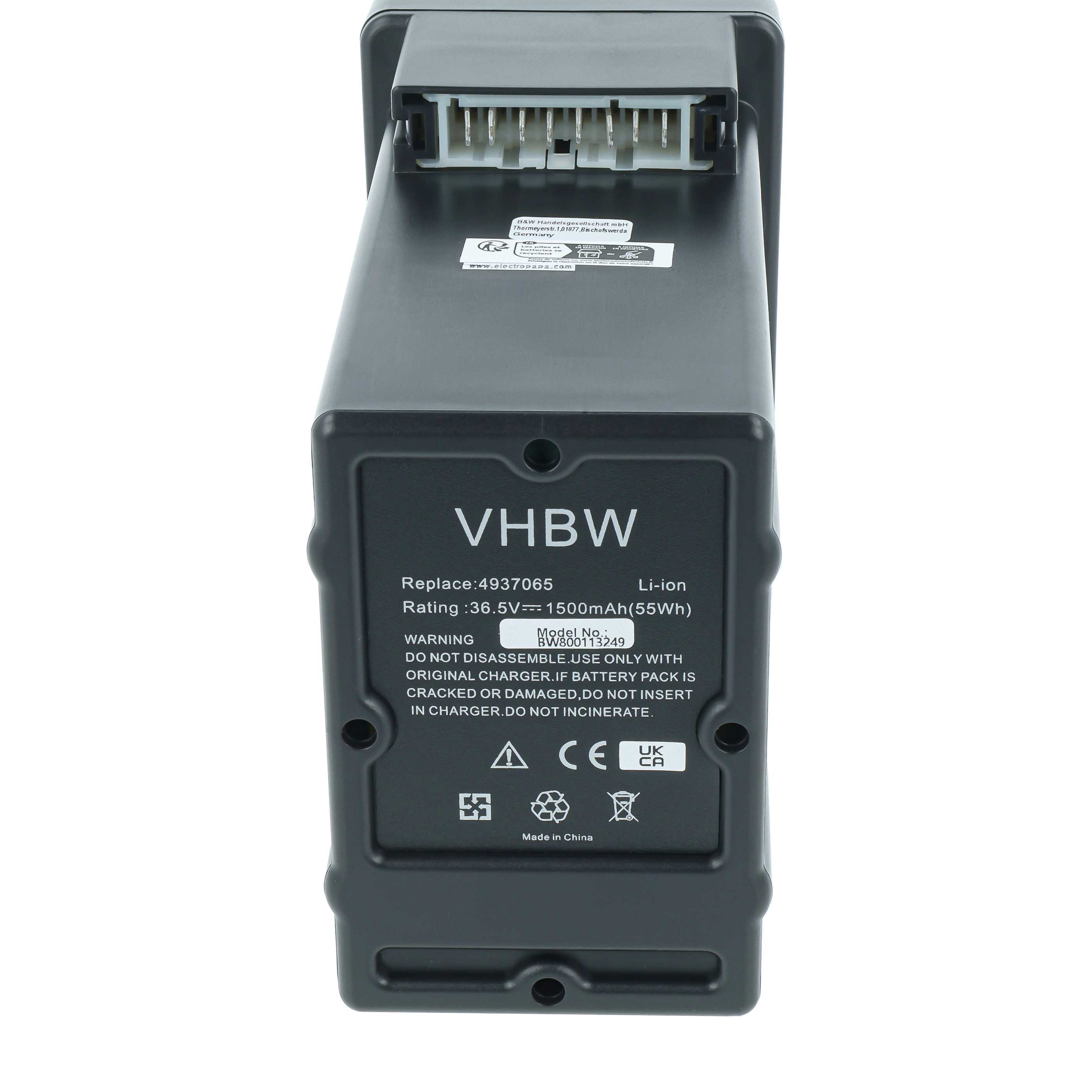 Batterie remplace Wolf Garten Li-Ion Power-Pack 1, 4939090 outil électrique Wolf Garten - 1,5Ah 36V Li-ion
