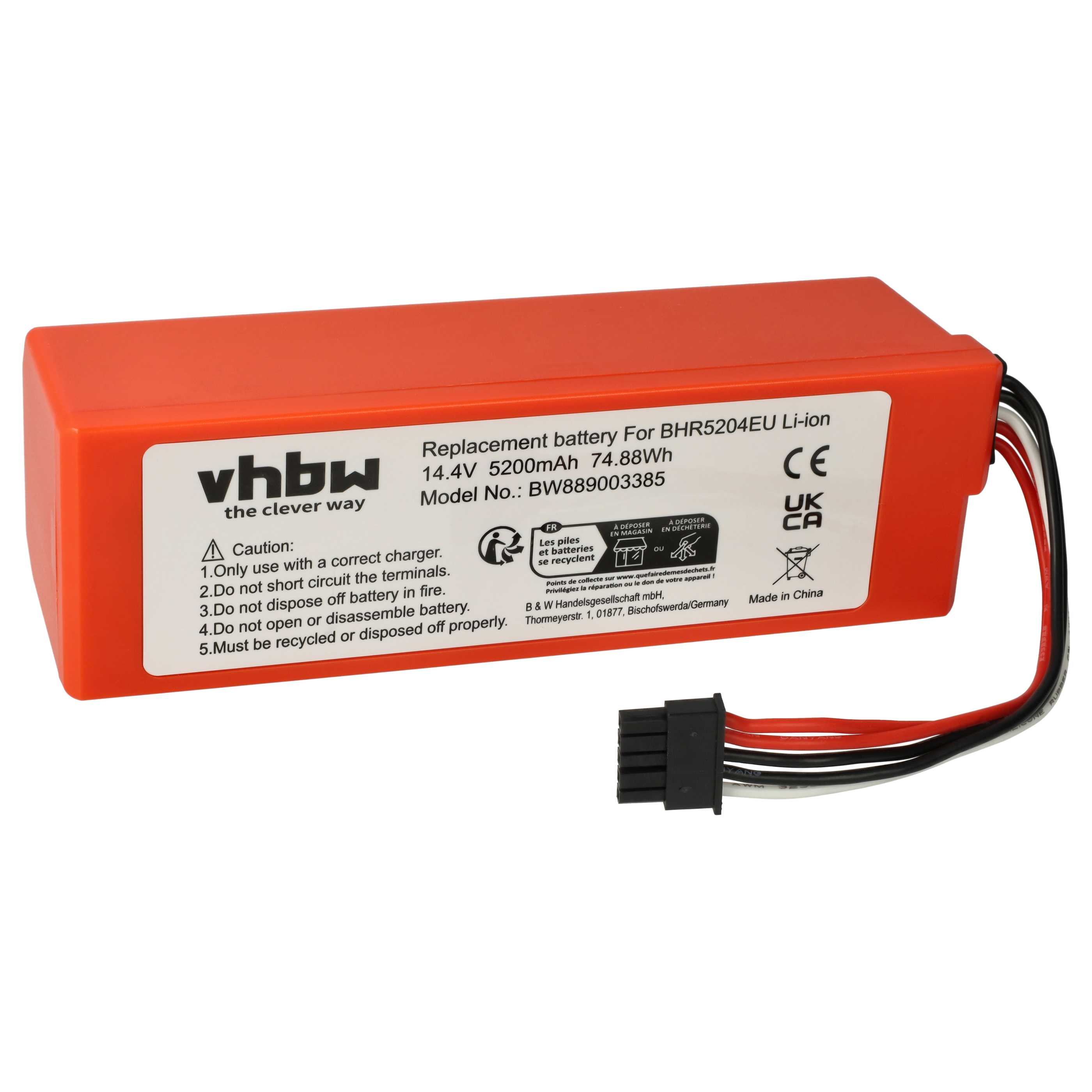 Akku als Ersatz für Xiaomi BYD D099-4S2P, 4INR19/66-2, 260S-INR-MH1-4S1P für Xiaomi - 5200mAh 14,4V Li-Ion