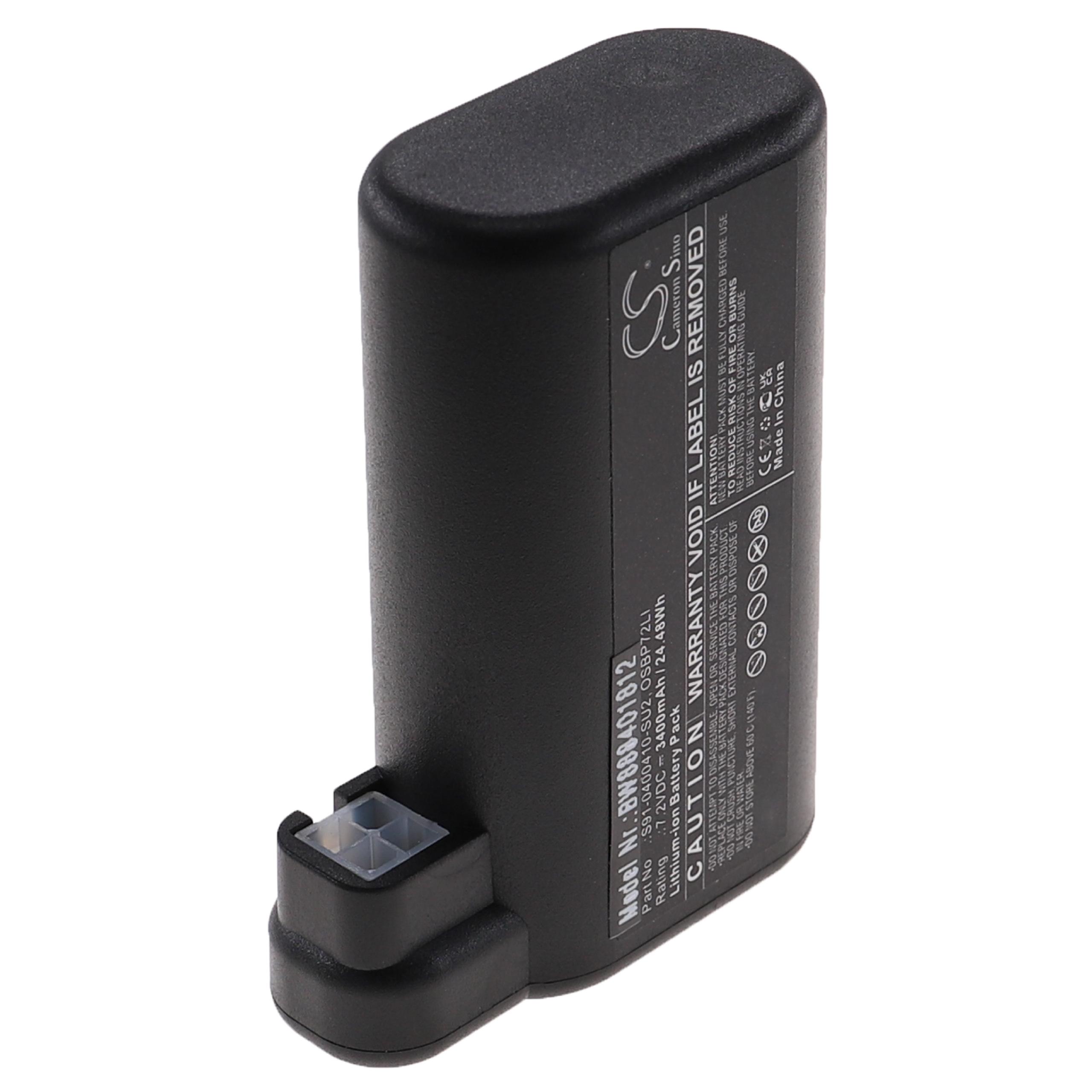 Akumulator do odkurzacza zamiennik AEG S91-0400410-SU2, OSBP72LI - 3400 mAh 7,2 V Li-Ion, czarny