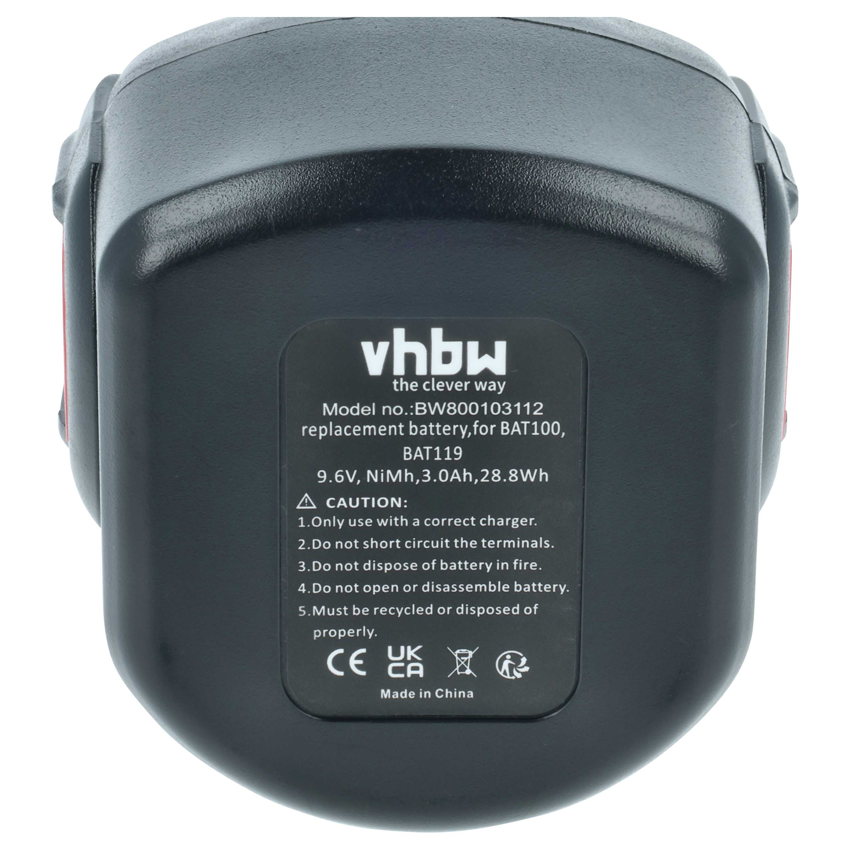 2x Battery replaces Bosch 2 607 001 380, 2 607 335 260 Electric Power Tool - 3000 mAh, 9.6 V, NiMH