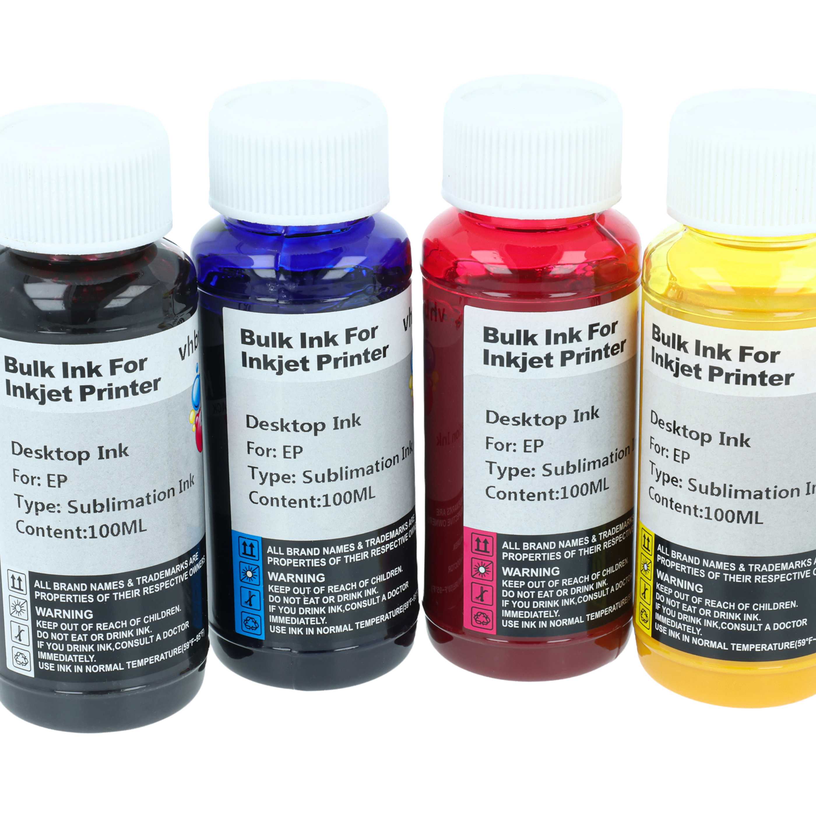 4x Sublimation Ink Multi-Coloured suitable for Lanier, Ricoh Aficio GX E3300N Sublimation Printer etc., 100 ml