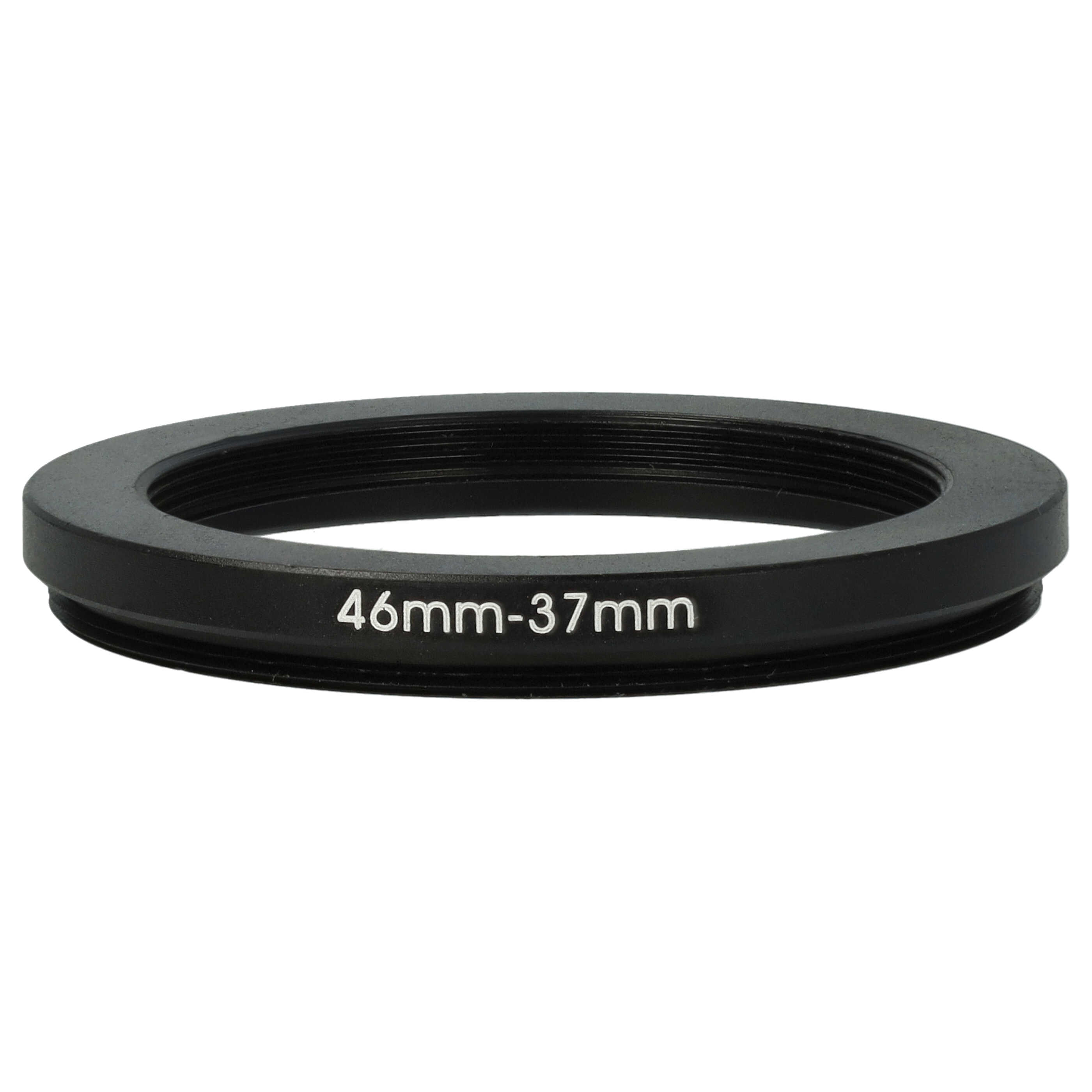 Step-Down-Ring Adapter von 46 mm auf 37 mm passend für Kamera Objektiv - Filteradapter, Metall, schwarz