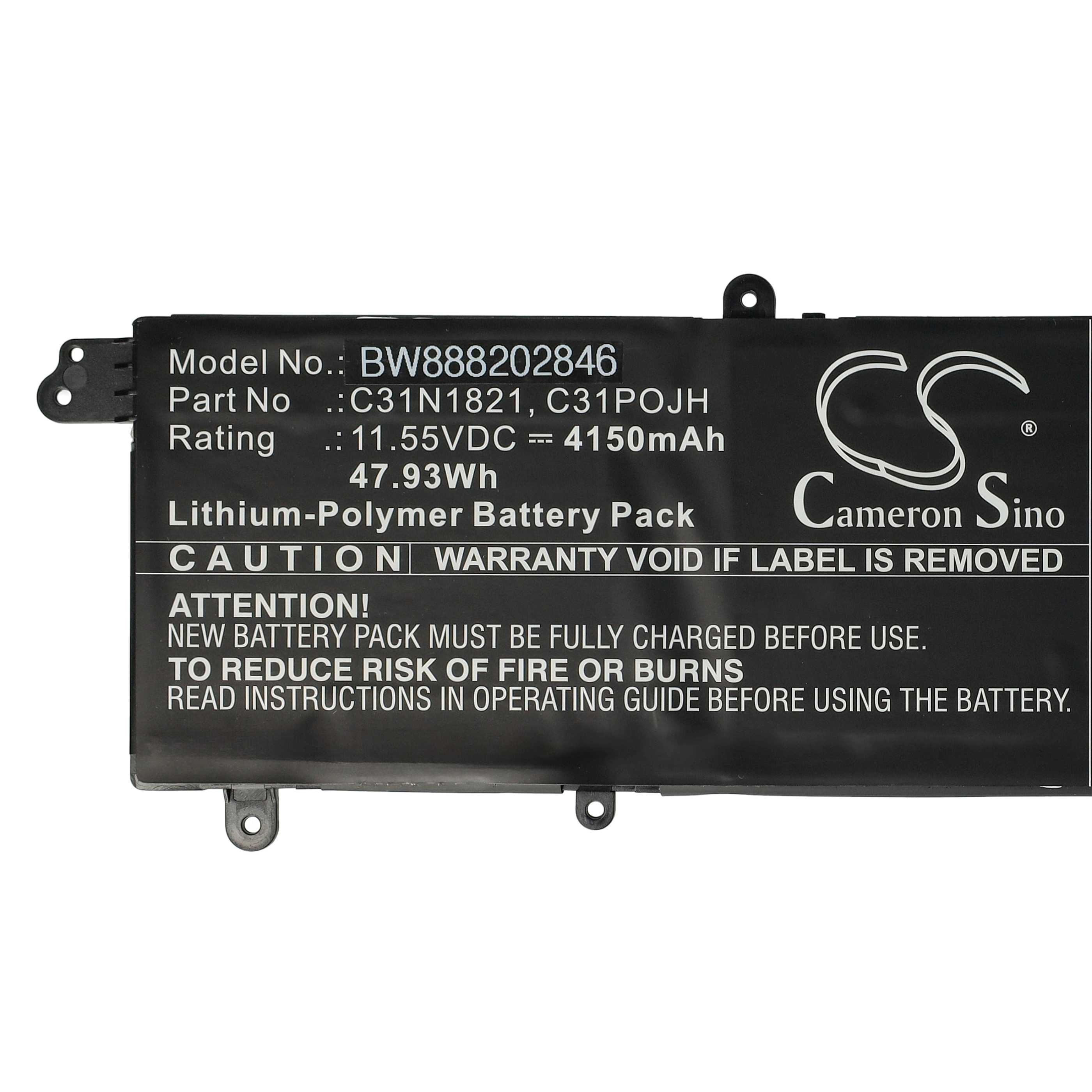 Akumulator do laptopa zamiennik Asus C31POJH, 0B200-03210100, C31N1821 - 4150 mAh 11,55 V LiPo