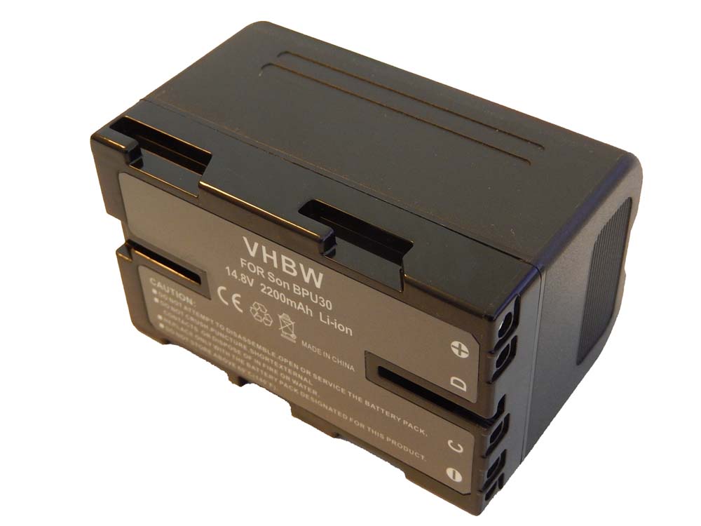 Videocamera Battery Replacement for Sony BP-U30 - 2200mAh 14.8V Li-Ion