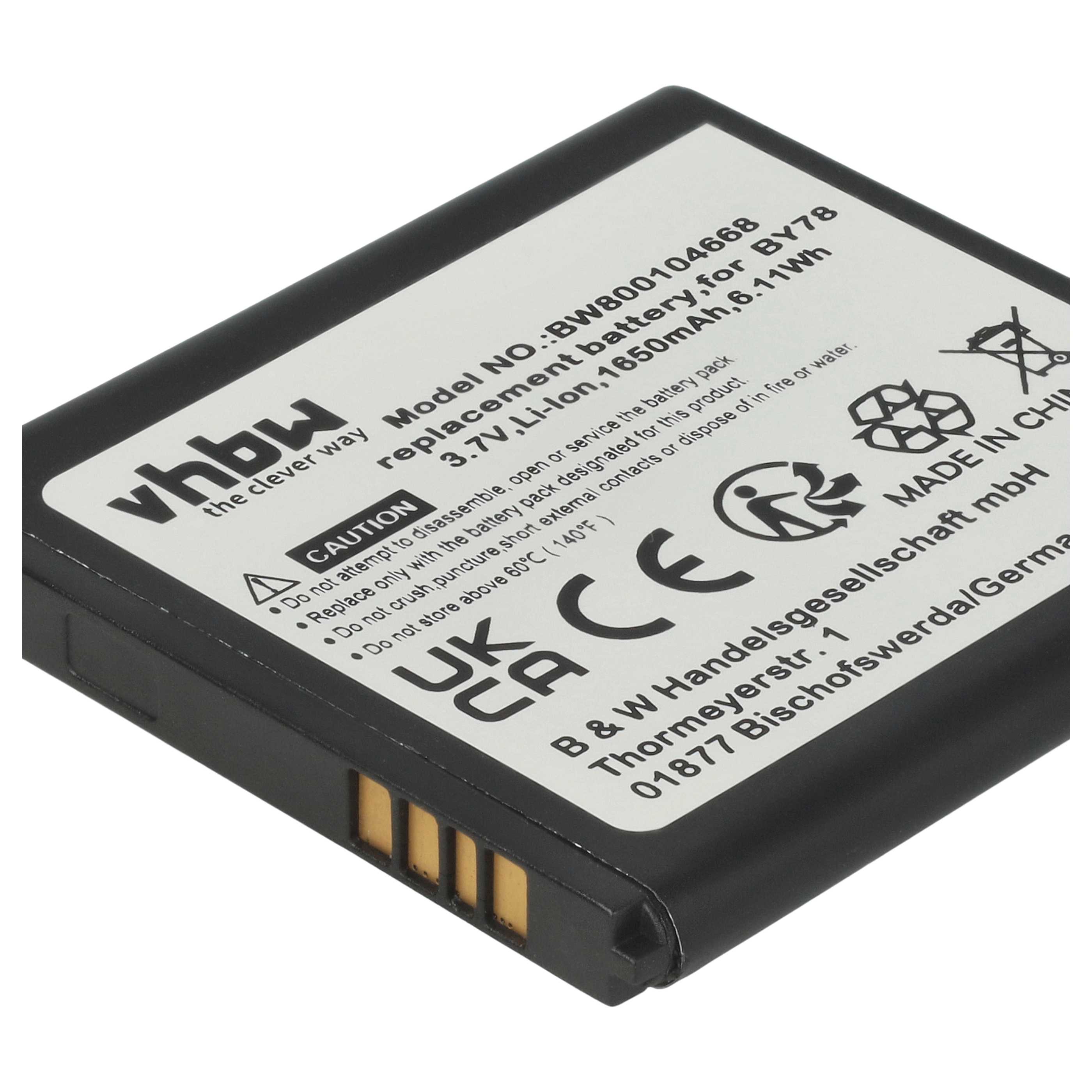 Akumulator do telefonu smartfona zamiennik Alcatel BY80, BY78, CAB32A0000C1 - 1650 mAh 3,7 V Li-Ion