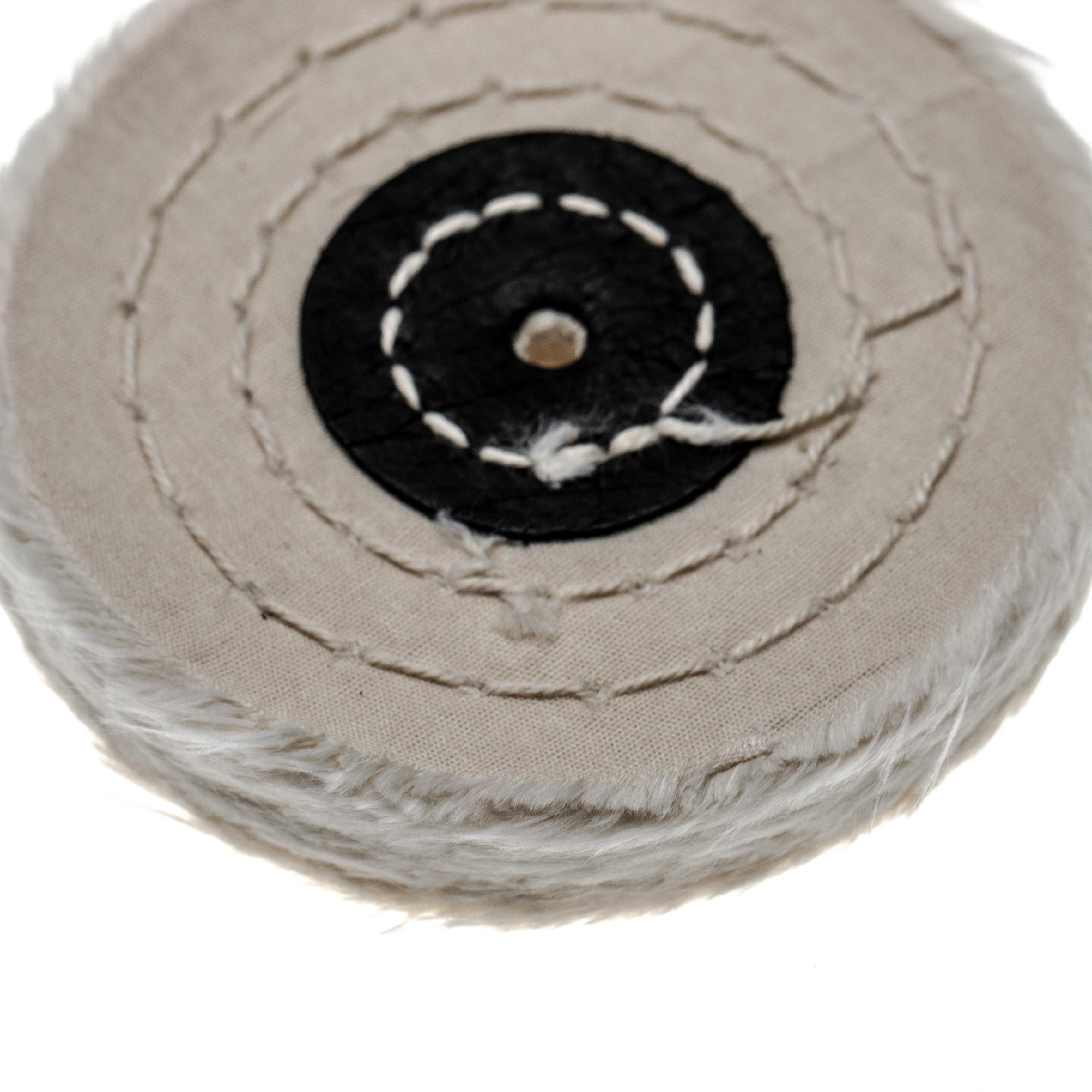 Bonnet de polissage pour modèle courant de meuleuse, perceuse de 7,5cm de diamètre - couleur crème