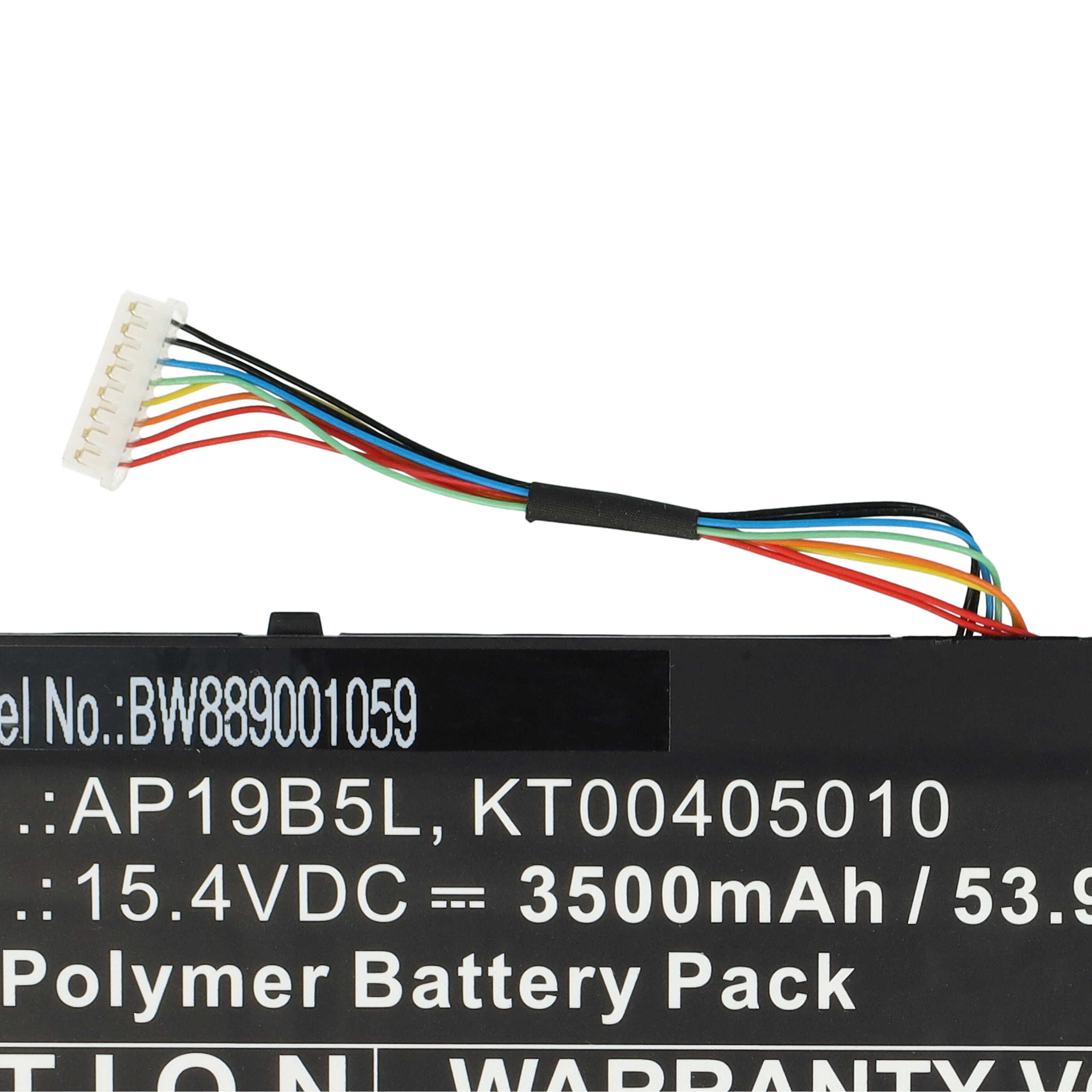Notebook-Akku als Ersatz für Acer KT00405010, AP19B5L - 3500mAh 15,4V Li-Polymer