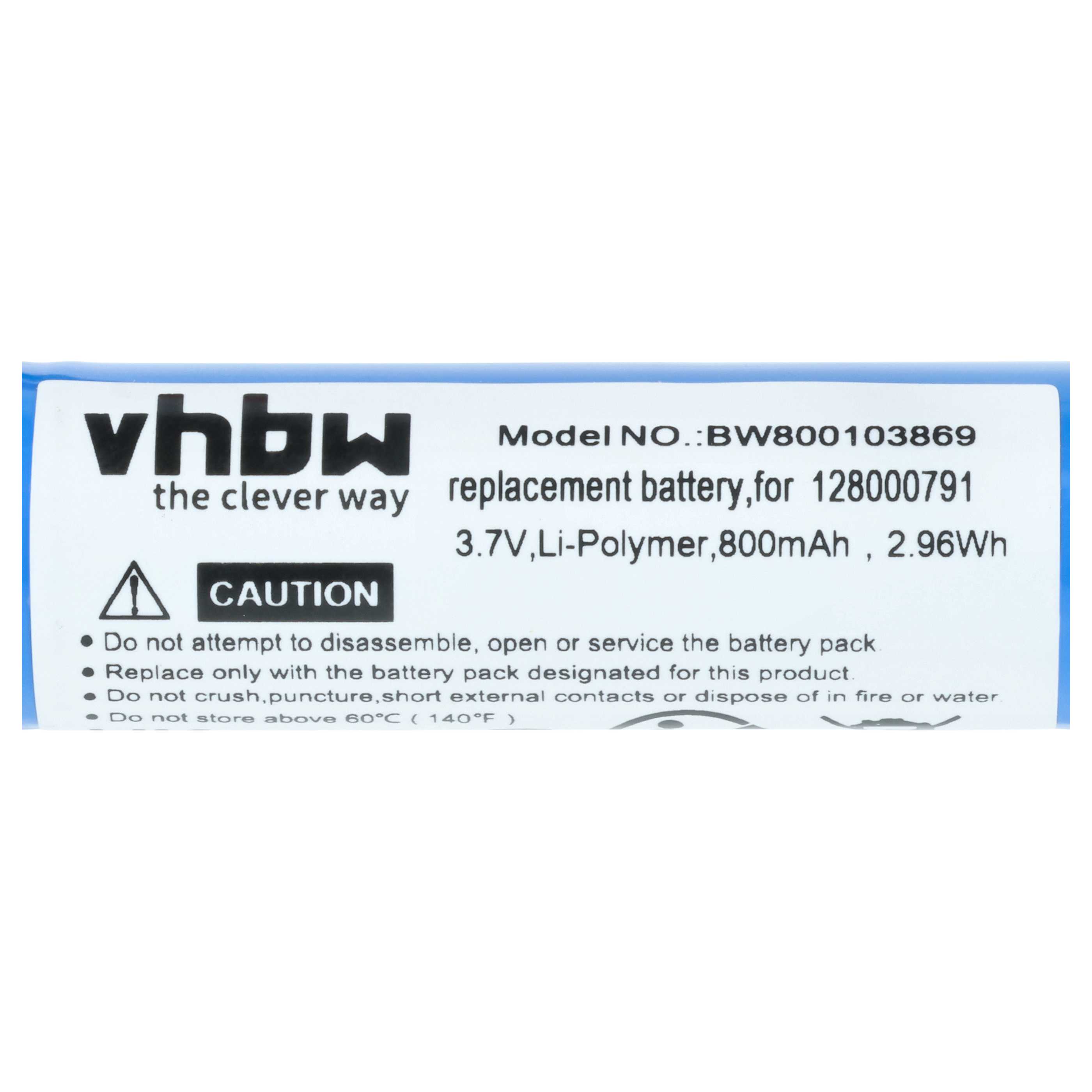 2x Akku als Ersatz für Datalogic 90ACC1945, 128000791 für Datalogic Barcodescanner - 750mAh 3,7V Li-Ion