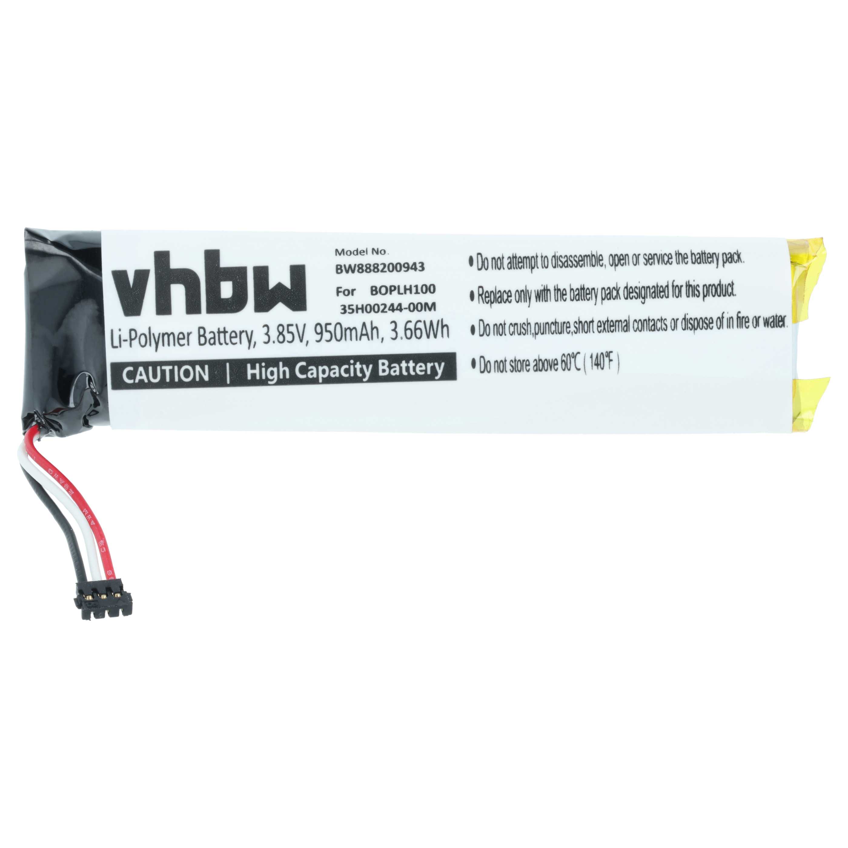 VR-Gerät-Akku als Ersatz für HTC 35H00244-00M, BOPLH100 für HTC - 950mAh 3,85V Li-Polymer