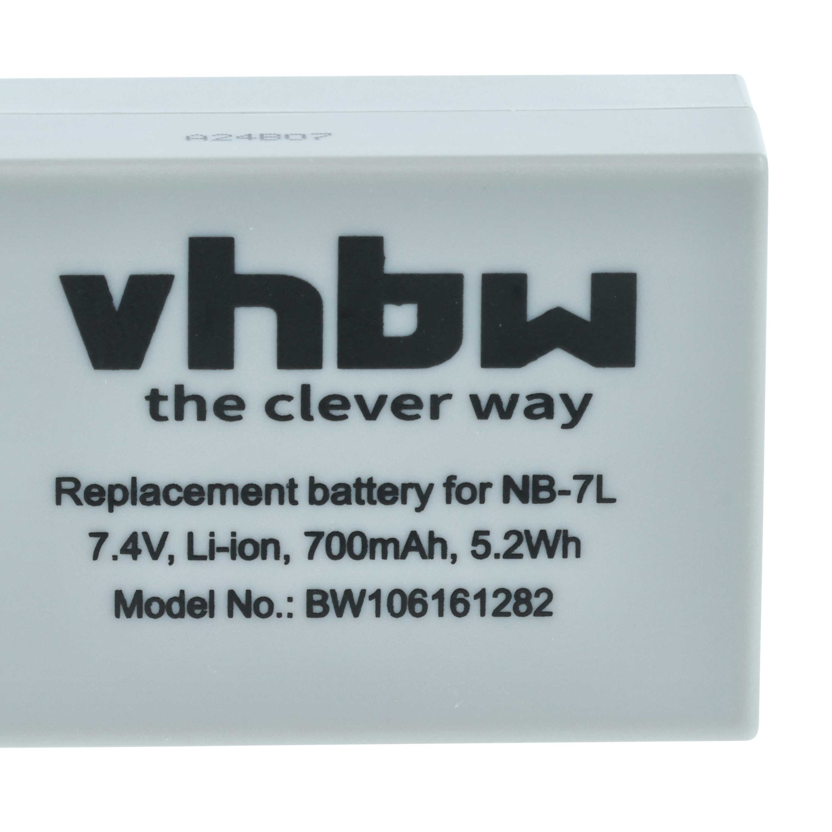 2x Battery replaces Canon NB-7L - 700mAh, 7.2V, Li-Ion