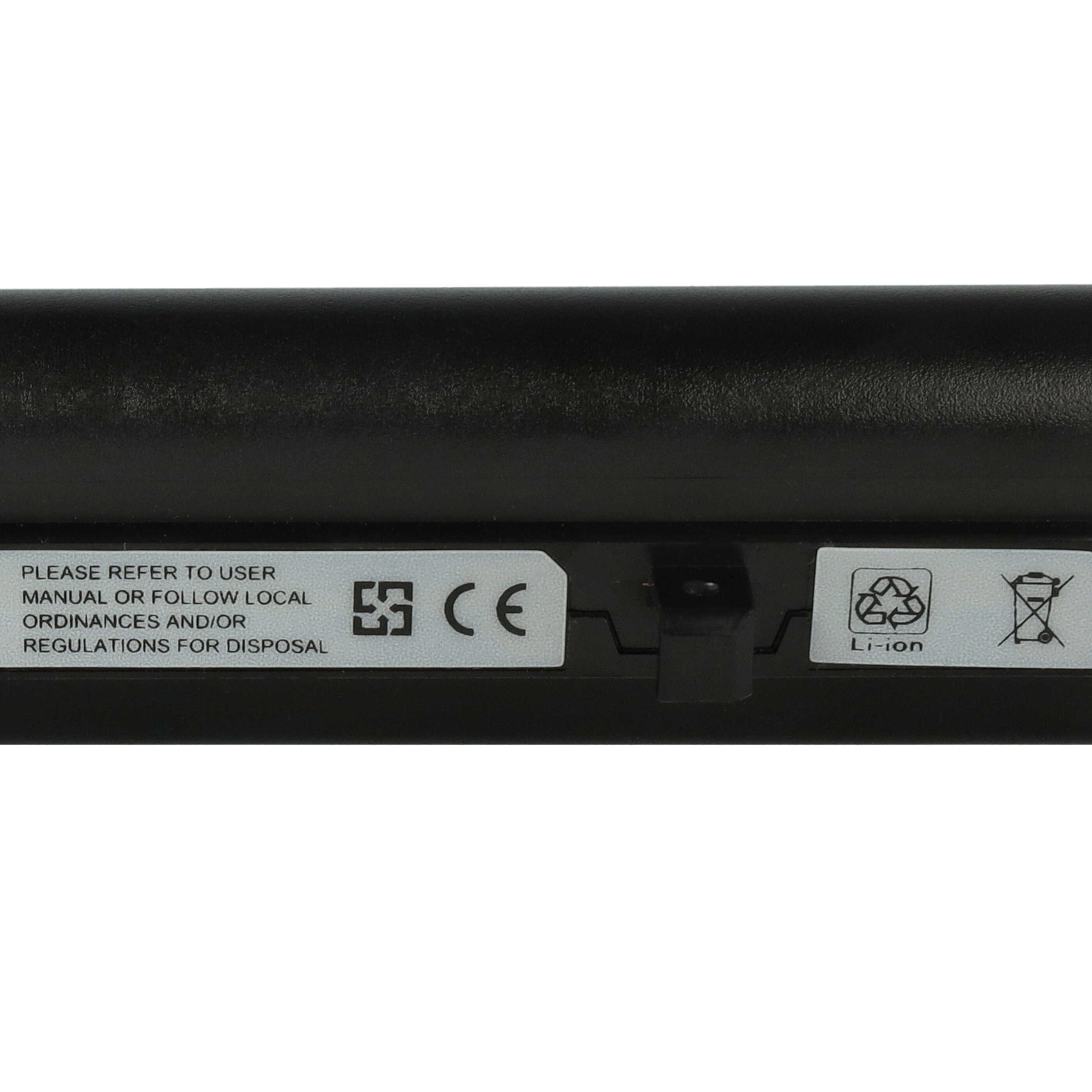 Batterie remplace Lenovo L08C3B21 pour ordinateur portable - 6600mAh 11,1V Li-ion, noir