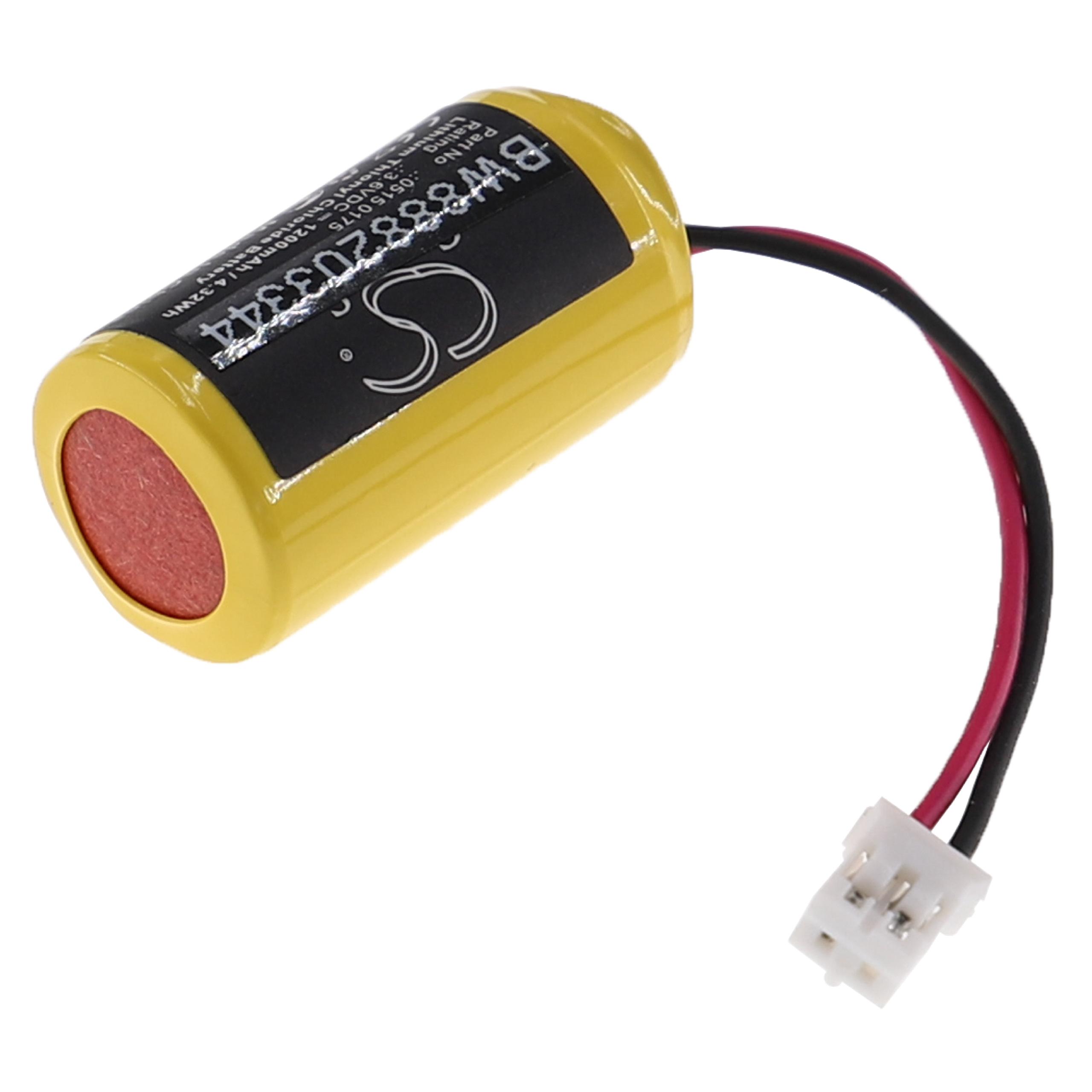Temperaturlogger-Batterie als Ersatz für Testo 0515 0175 - 1200mAh 3,6V Li-SOCl2