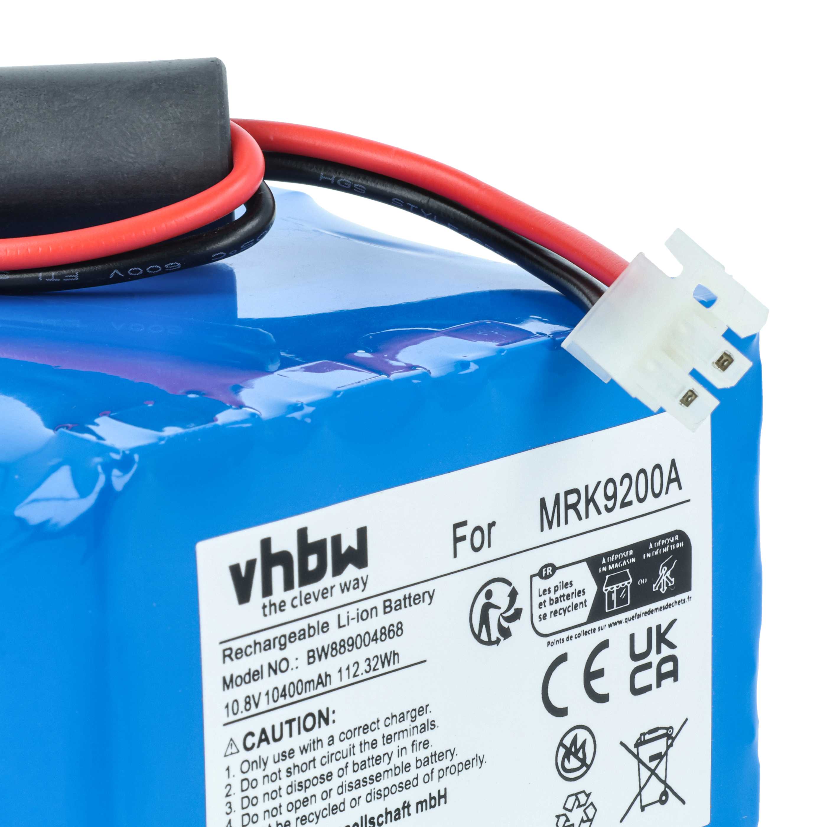 Battery Replacement for Cub Cadet MRK9200A, BAT9101A - 10400 mAh 10.8 V Li-Ion, blue