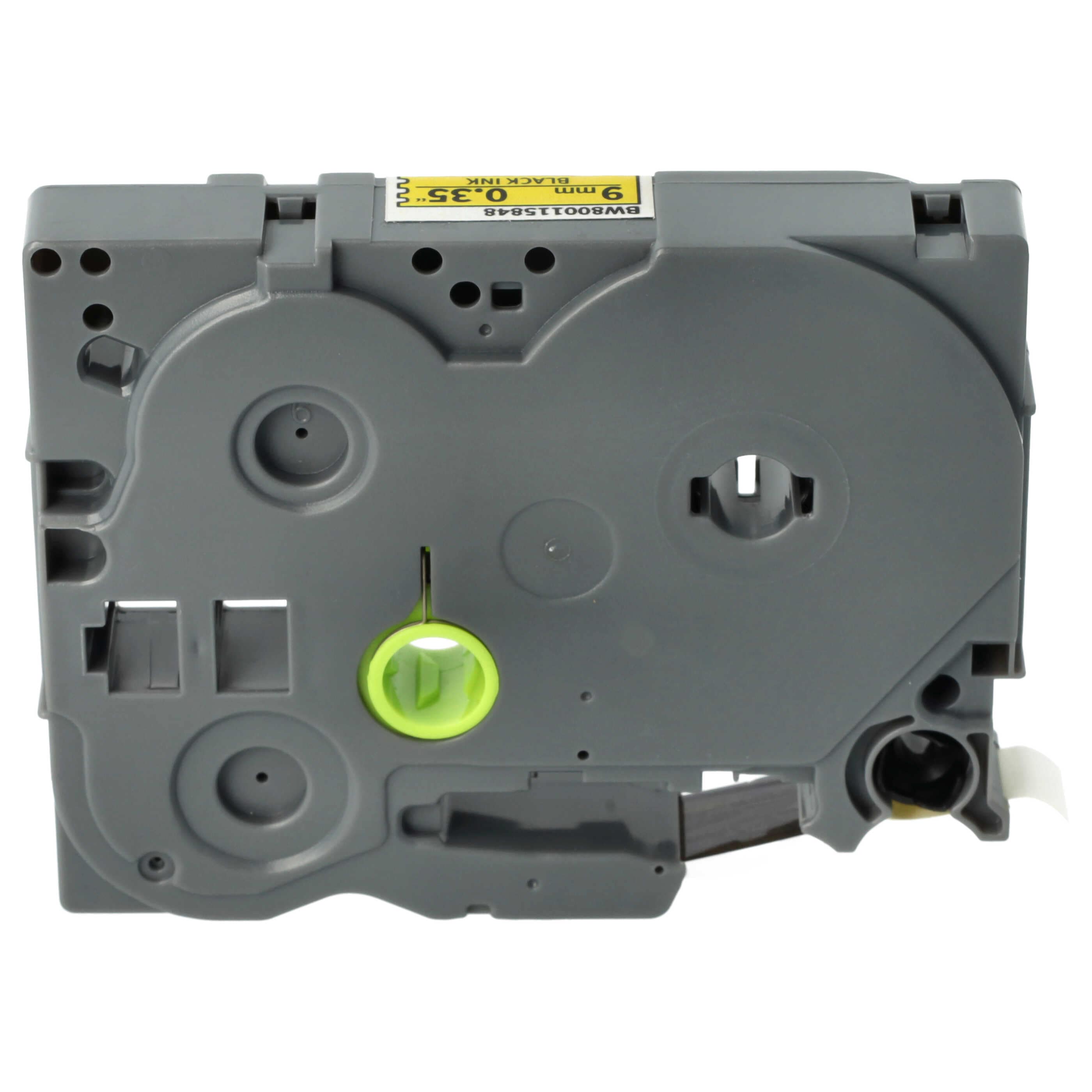 Label Tape as Replacement for Brother HGE-621 - 9 mm Black to Yellow