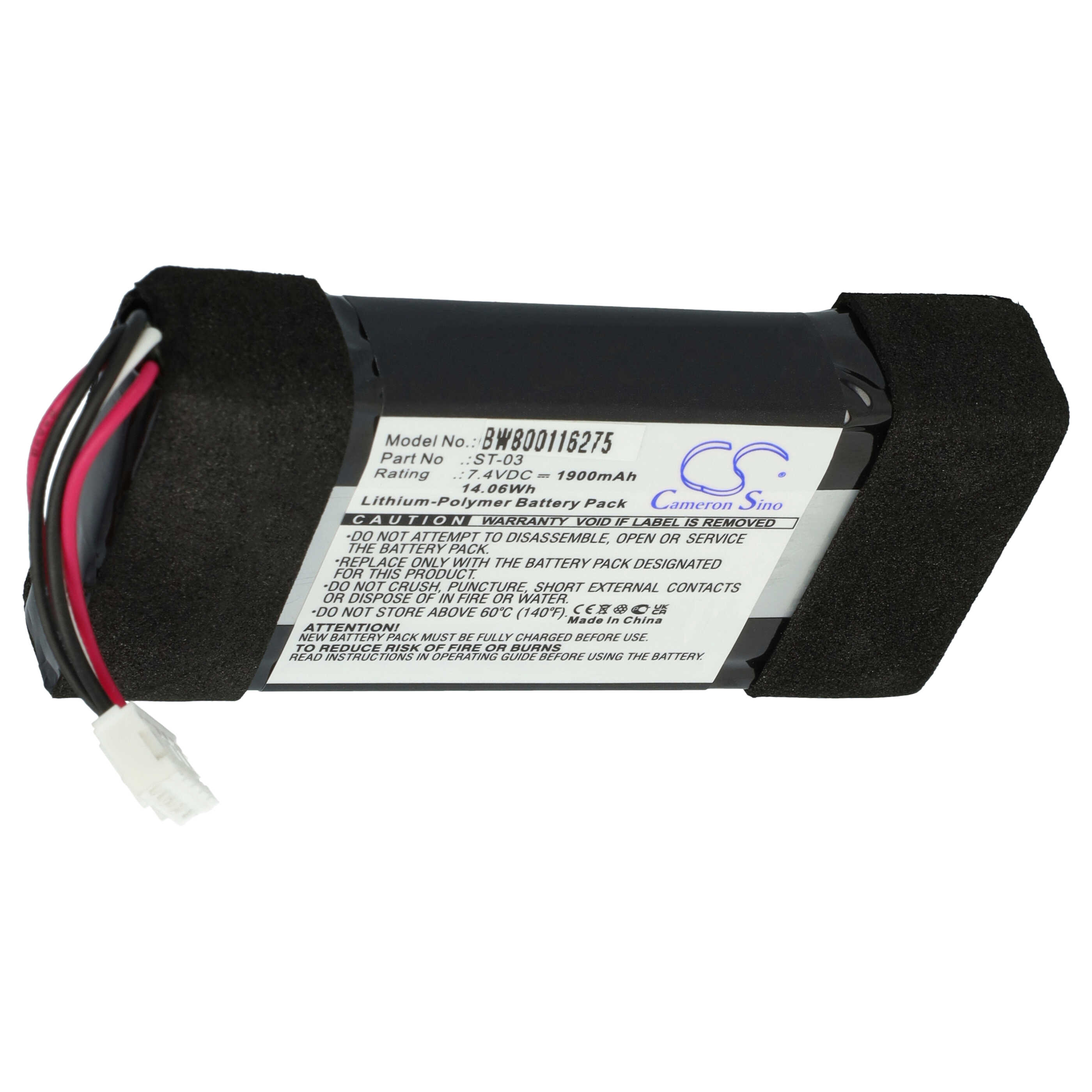 Batterie remplace Sony ST-03 pour enceinte Sony - 1900mAh 7,4V Li-polymère