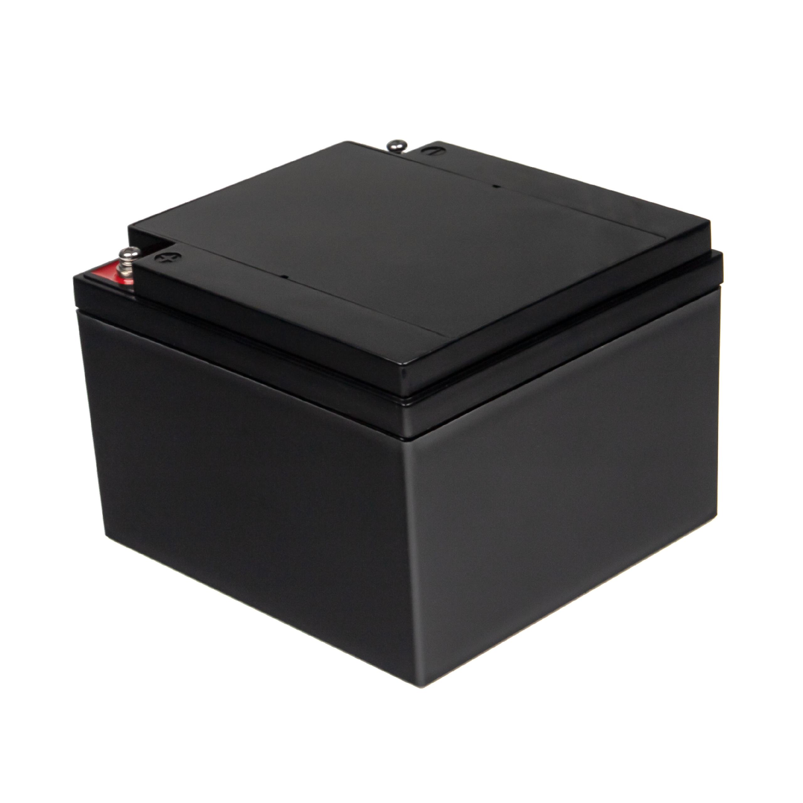 Bordbatterie Akku passend für Wohnmobil, Boot, Solaranlage - 30 Ah 12,8V LiFePO4, 30000mAh, schwarz