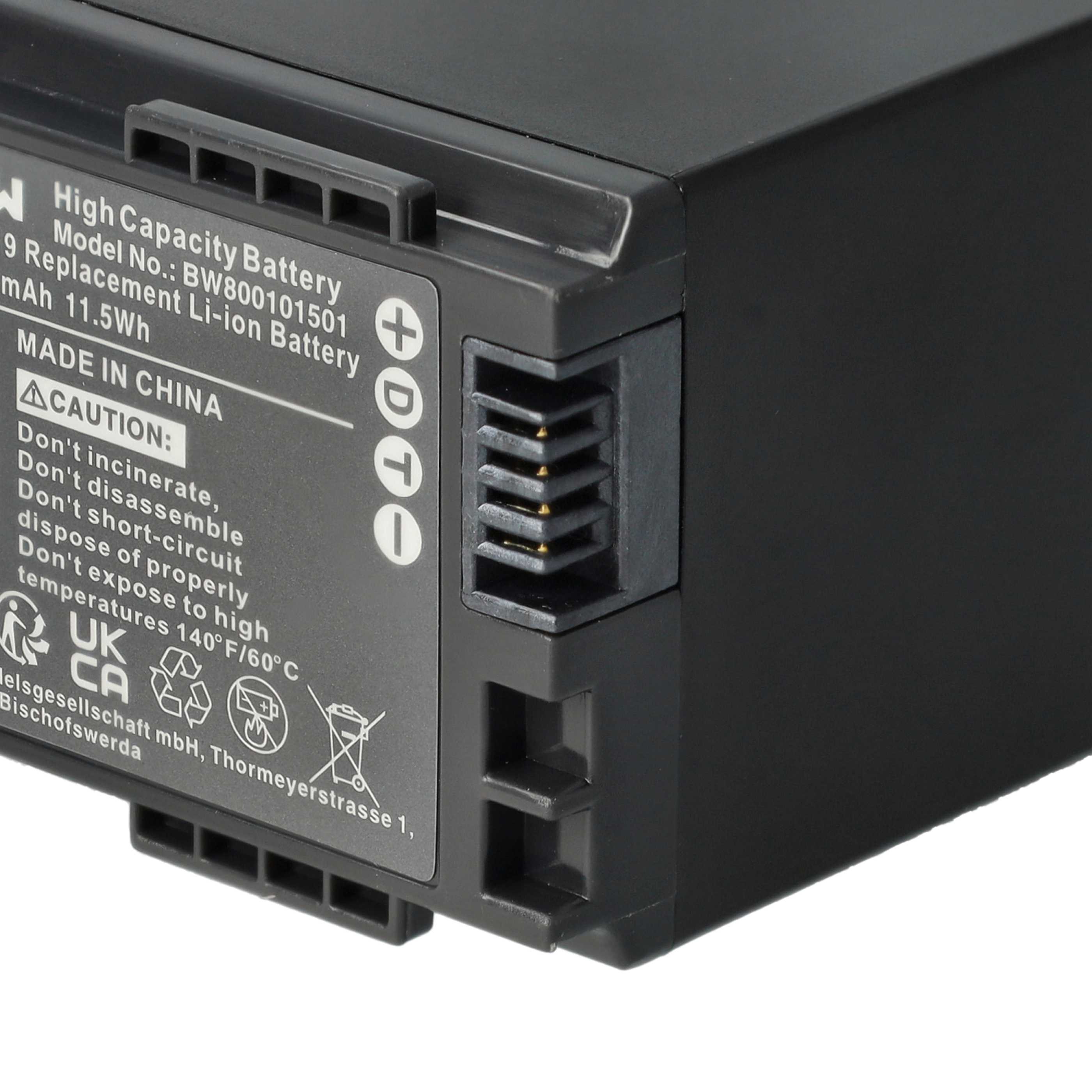 Videocamera 2x Battery replaces Canon 2740B002, BP-819 - 1600 mAh 7.2 V Li-Ion