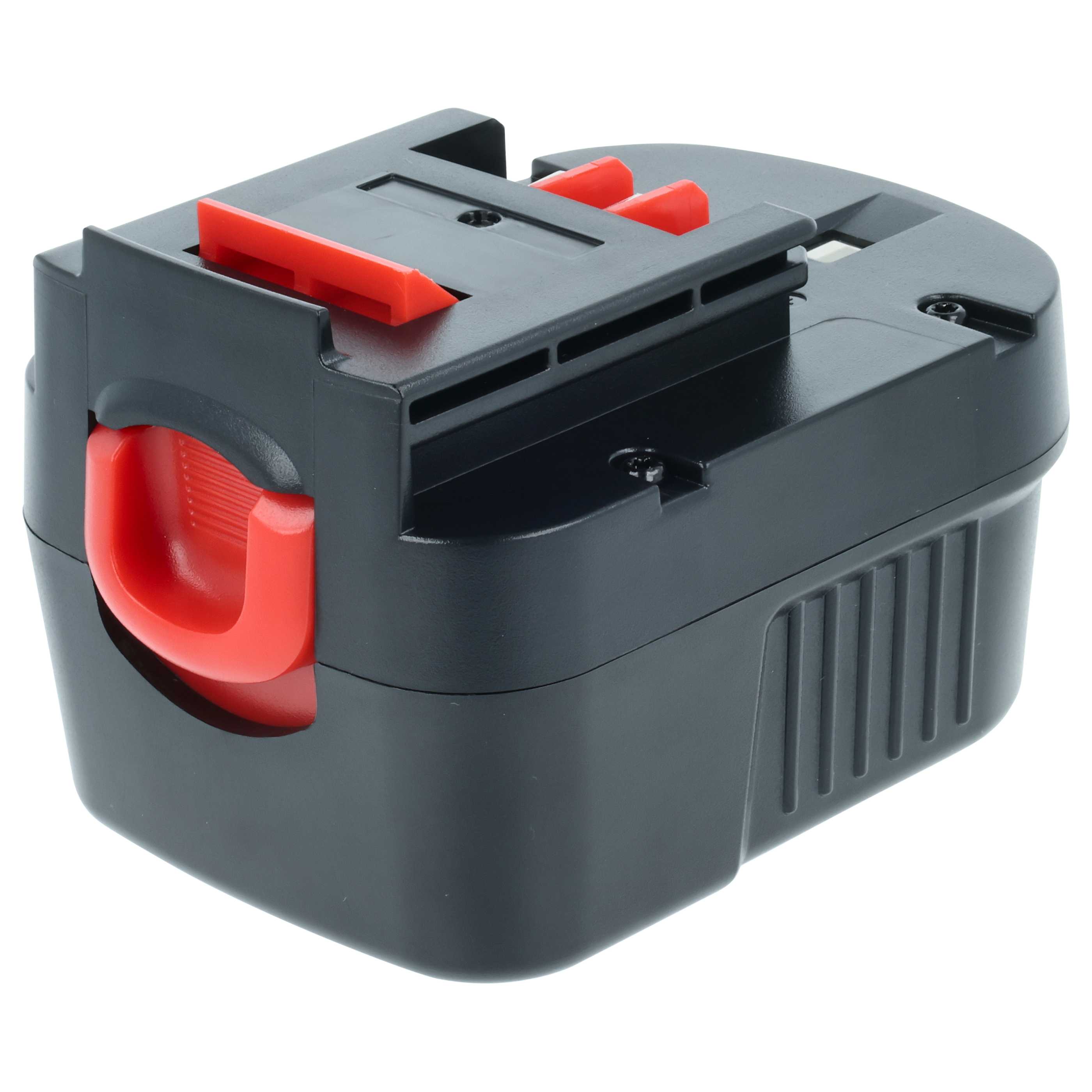 2x Battery replaces Black & Decker A12, A12-XJ, A12EX, A1712, A12E Electric Power Tool - 2000 mAh, 12 V, NiMH