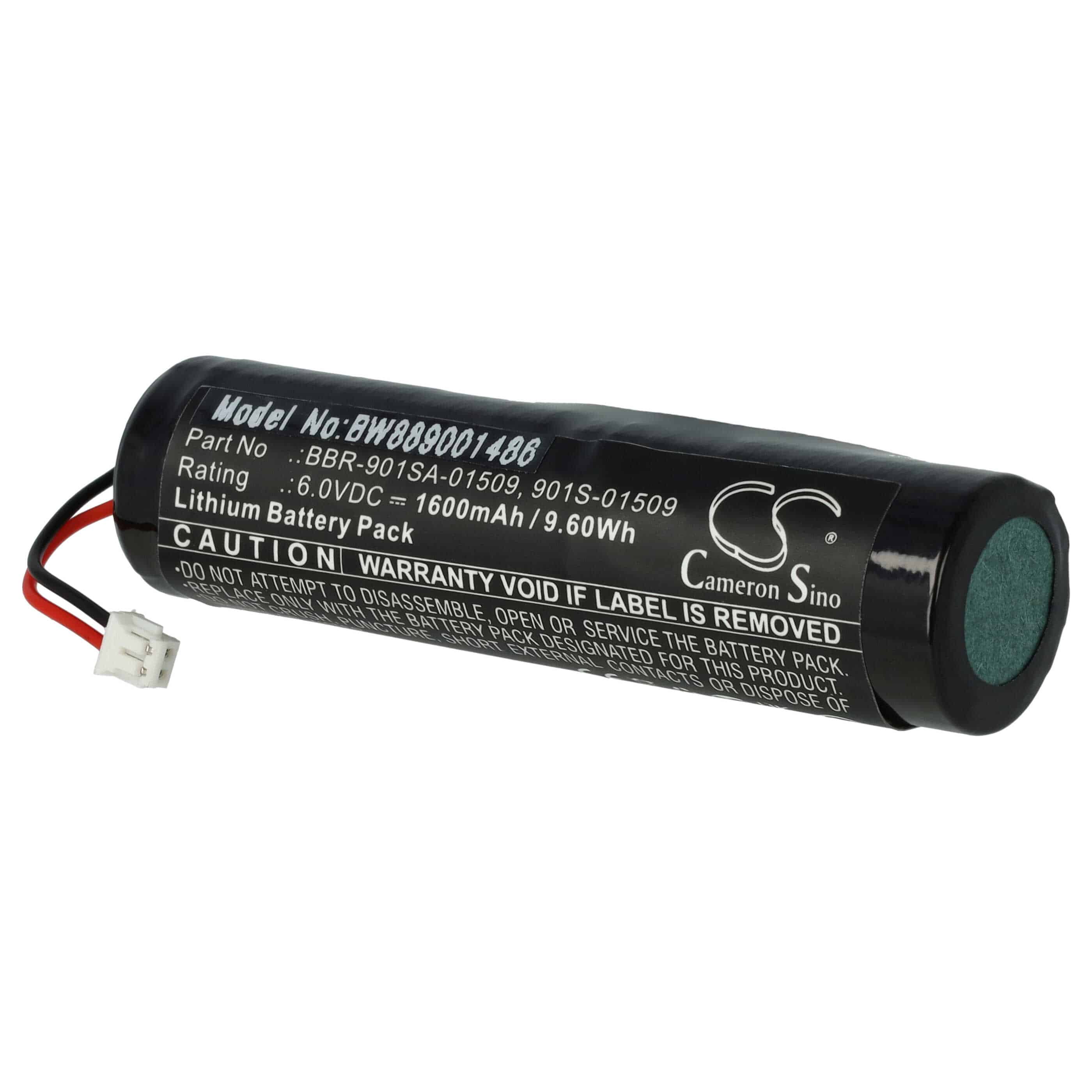 Batería reemplaza Ocean Signal BBR-901SA-01509, 901S-01509 para baliza de emergencia (1600 mAh, 6 V, Li-Mn)