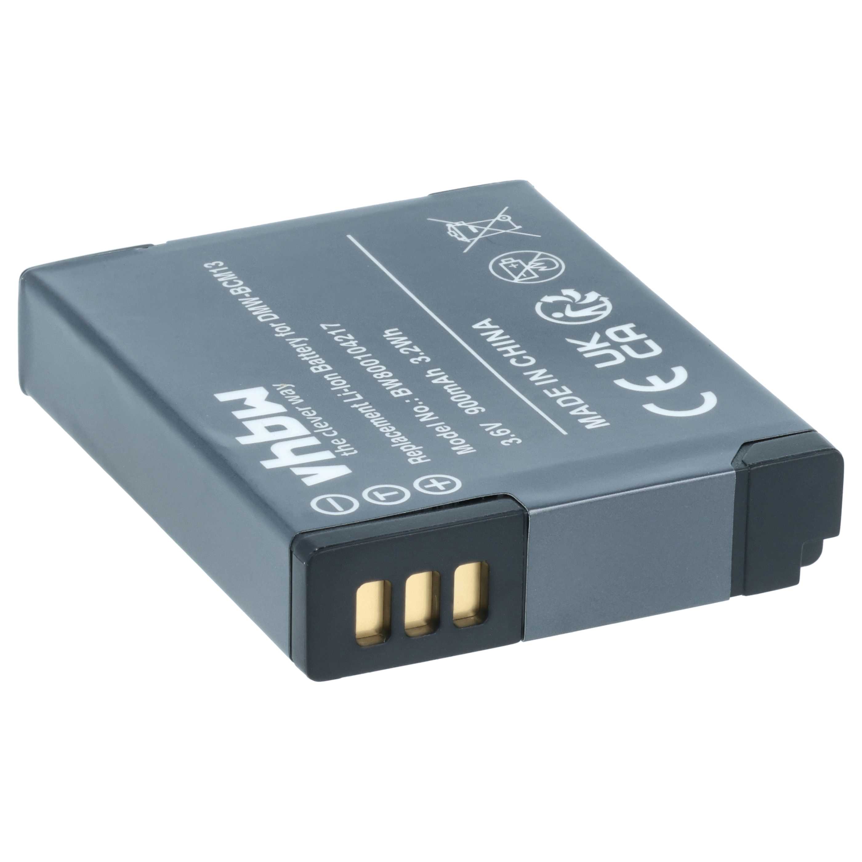 2x Battery replaces Panasonic DMW-BCM13E, DMW-BCM13PP, DMW-BCM13 - 900mAh, 3.6V, Li-Ion
