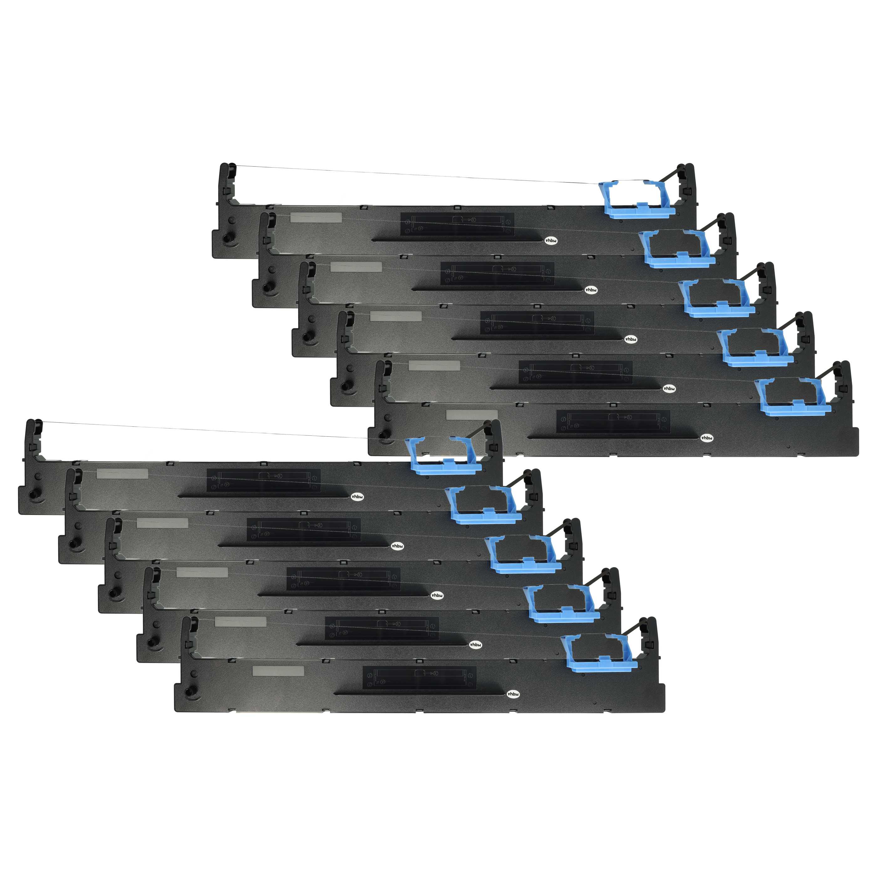 10x Ink Ribbon replaces Tally 099 011, 99 011 for Dot Matrix, Receipt Printer - Black