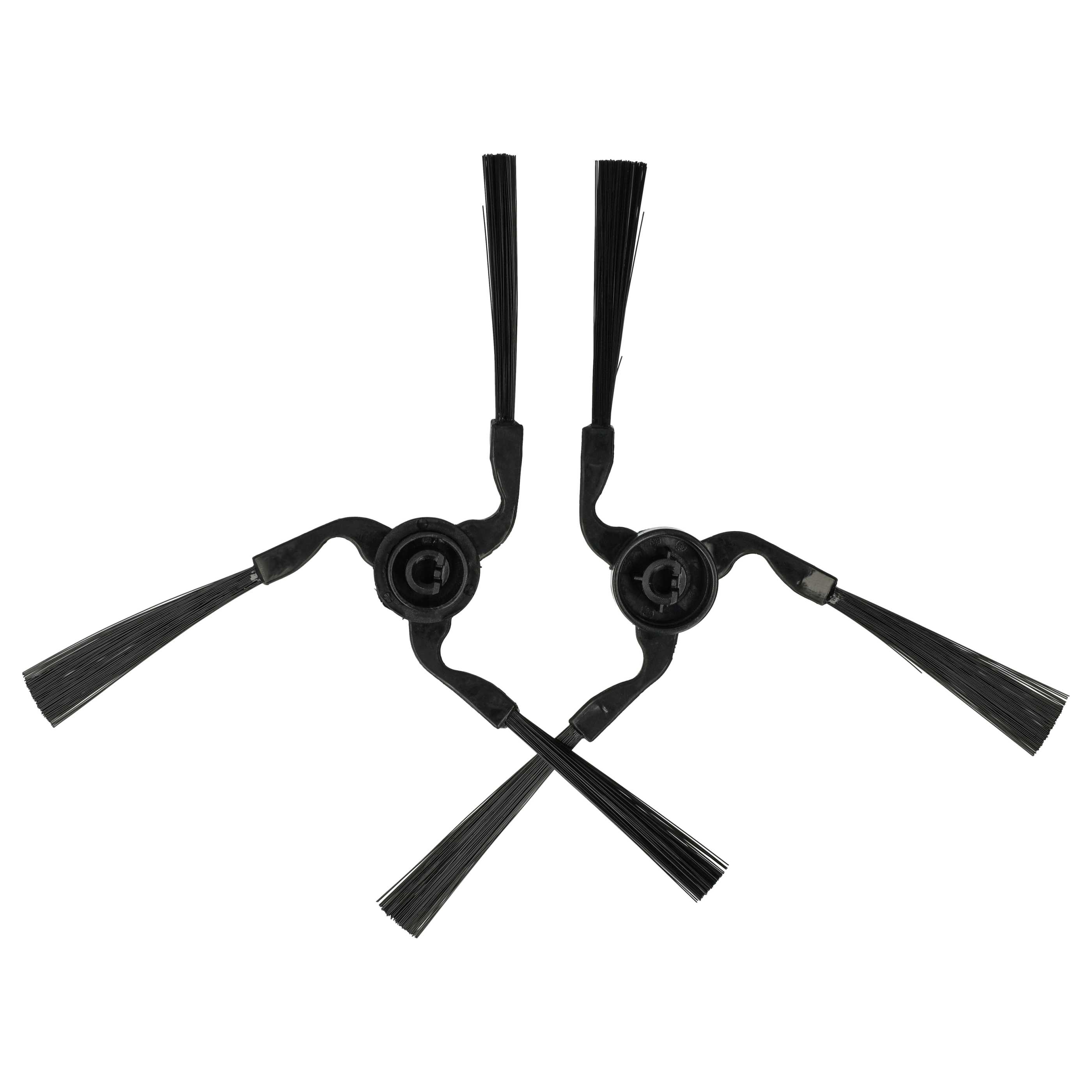 4x Side Brush replaces Miele 9724010, RX1-SB, RX-SB2 for Miele Robot Vacuum Cleaner etc. - 3-armed, black