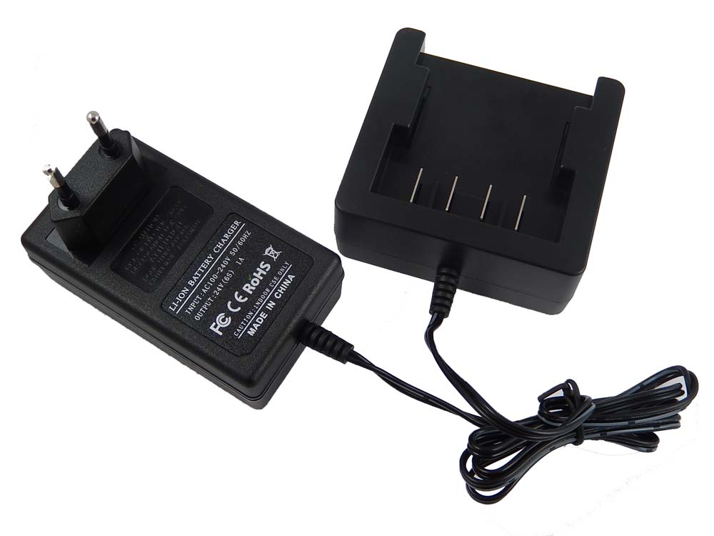 Charger replaces Greenworks GL0761020718 for AlpinaPower Tool Batteries etc. Li-Ion 24 V