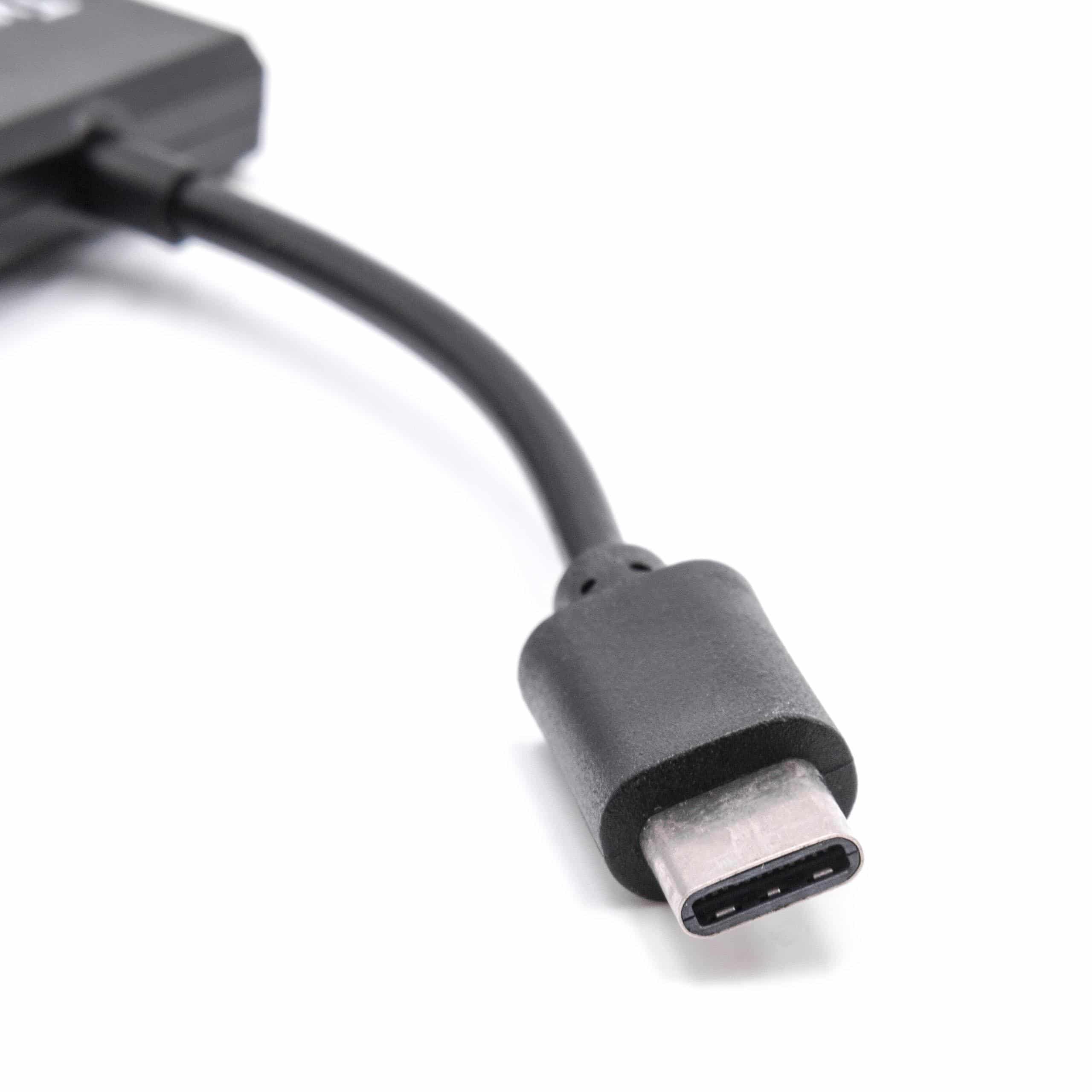 Adapter OTG USB Type C (männlich) auf Micro USB (weiblich), 2x USB (weiblich) für Smartphone, Tablet, Laptop, 