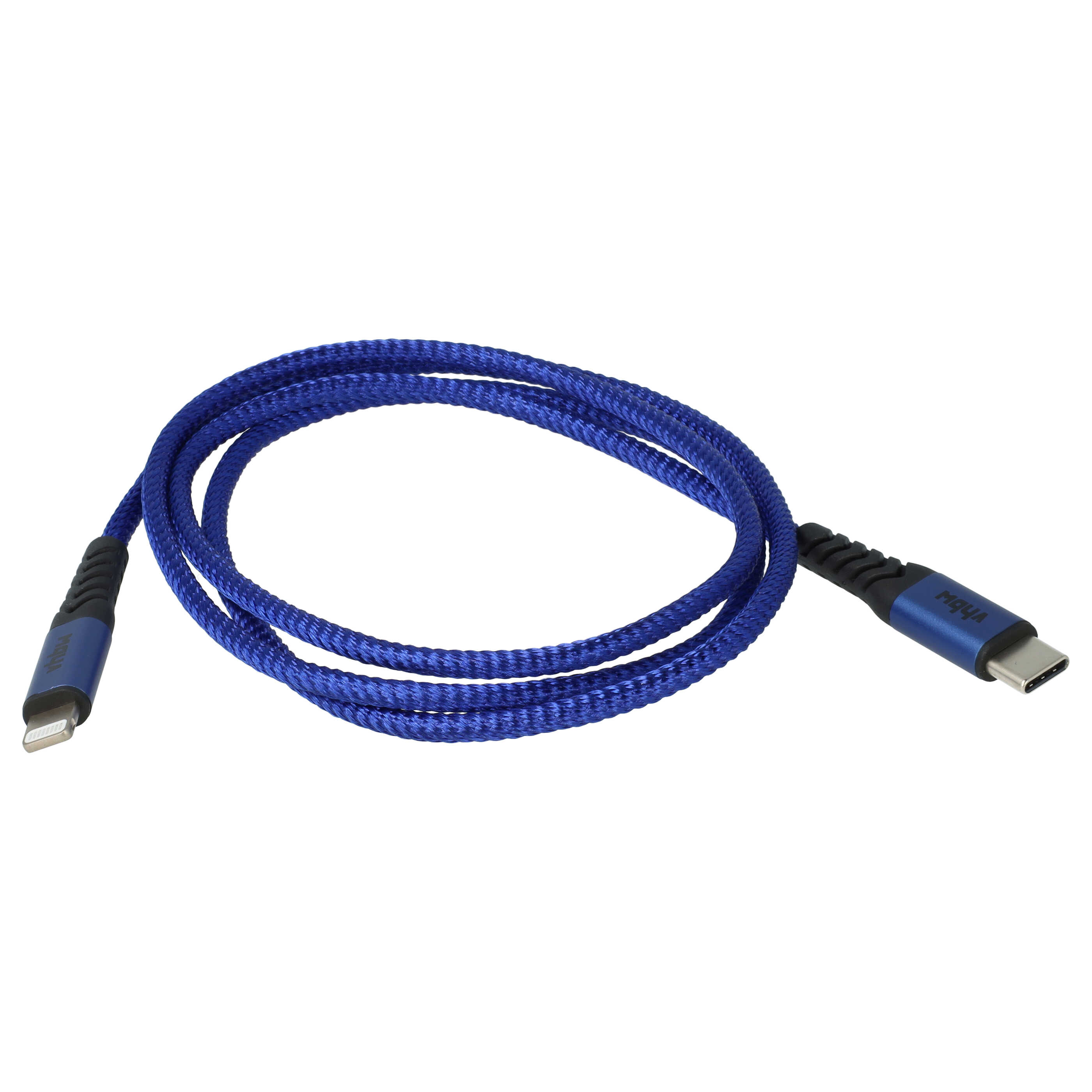 Cable lightning a USB C, Thunderbolt 3 para dispositivos Apple iOS Apple MacBook - negro / azul, 100 cm