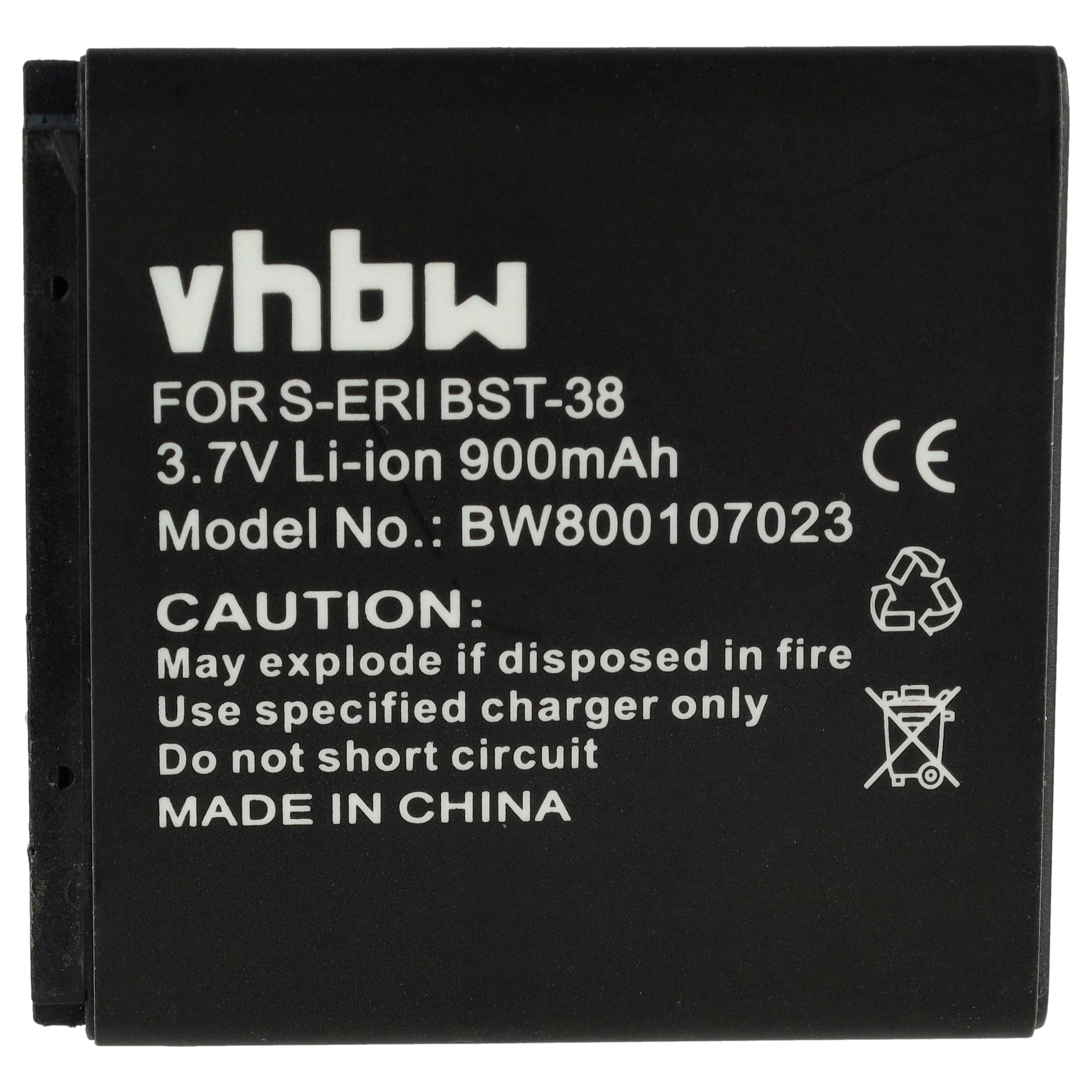 Akumulator do telefonu smartfona zamiennik Sony Ericsson BST-38 - 900 mAh 3,7 V Li-Ion