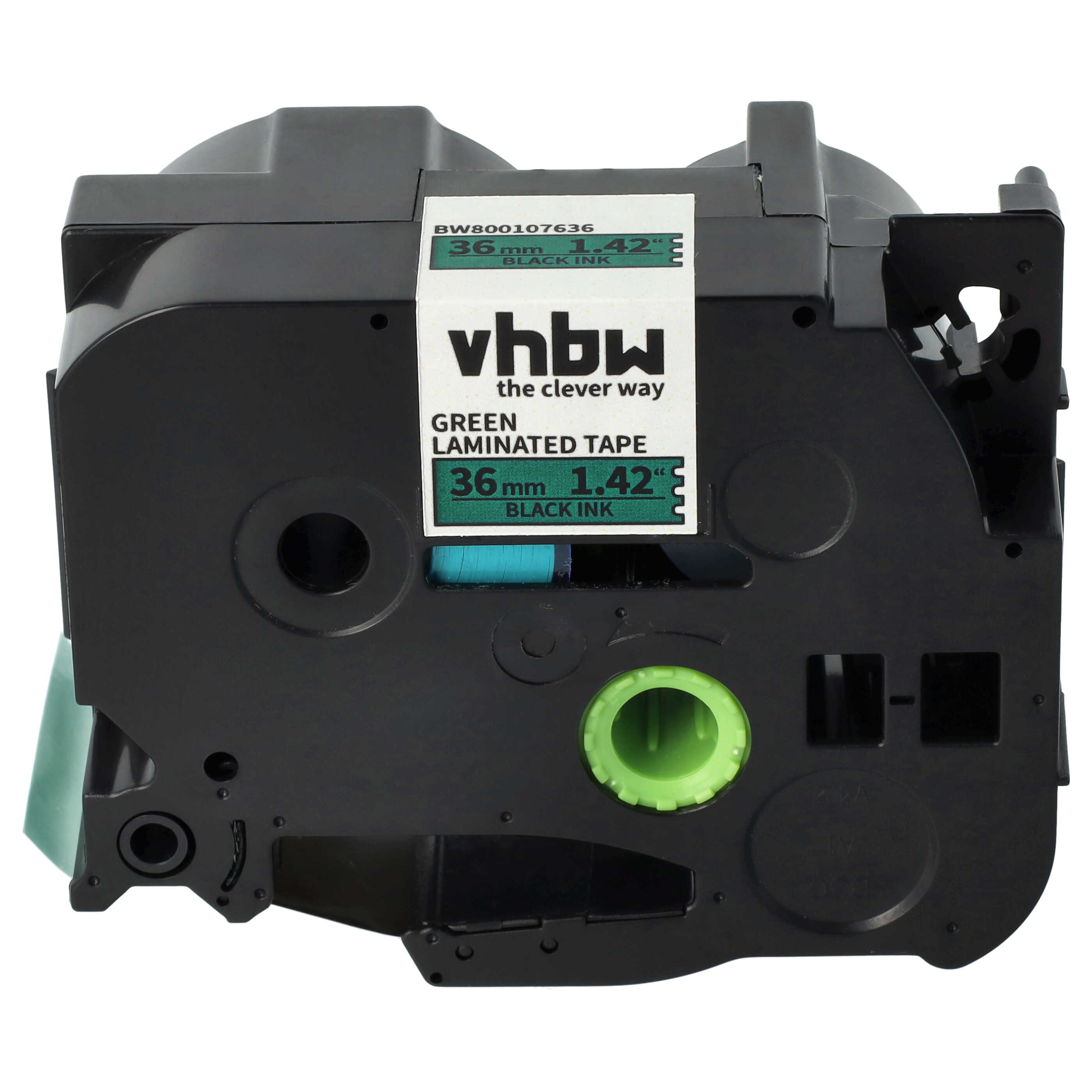 Label Tape as Replacement for Brother TZE-761, TZ-761 - 36 mm Black to Green
