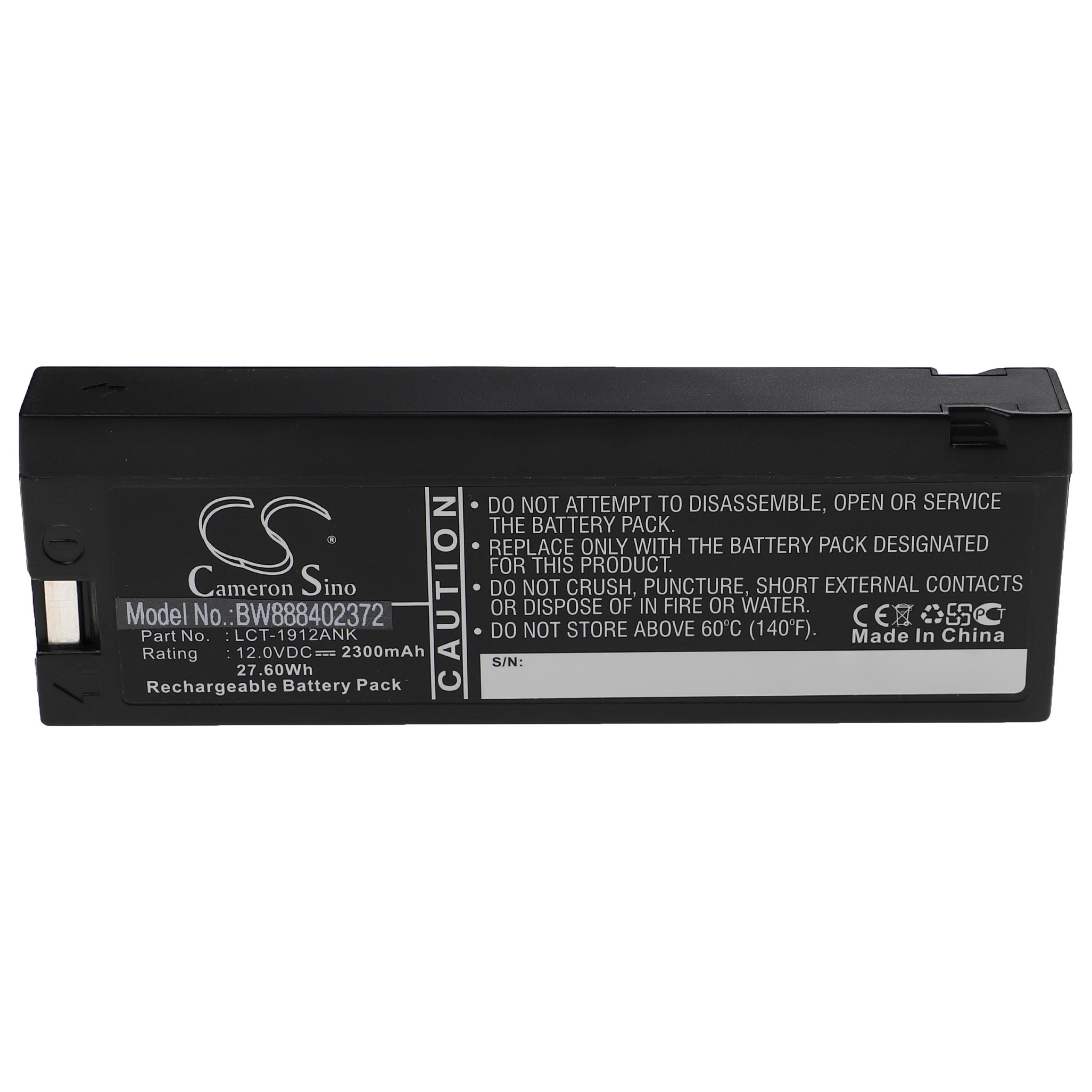 Medical Equipment Battery Replacement for Blaupunkt CR-2000S - 2300mAh 12V AGM