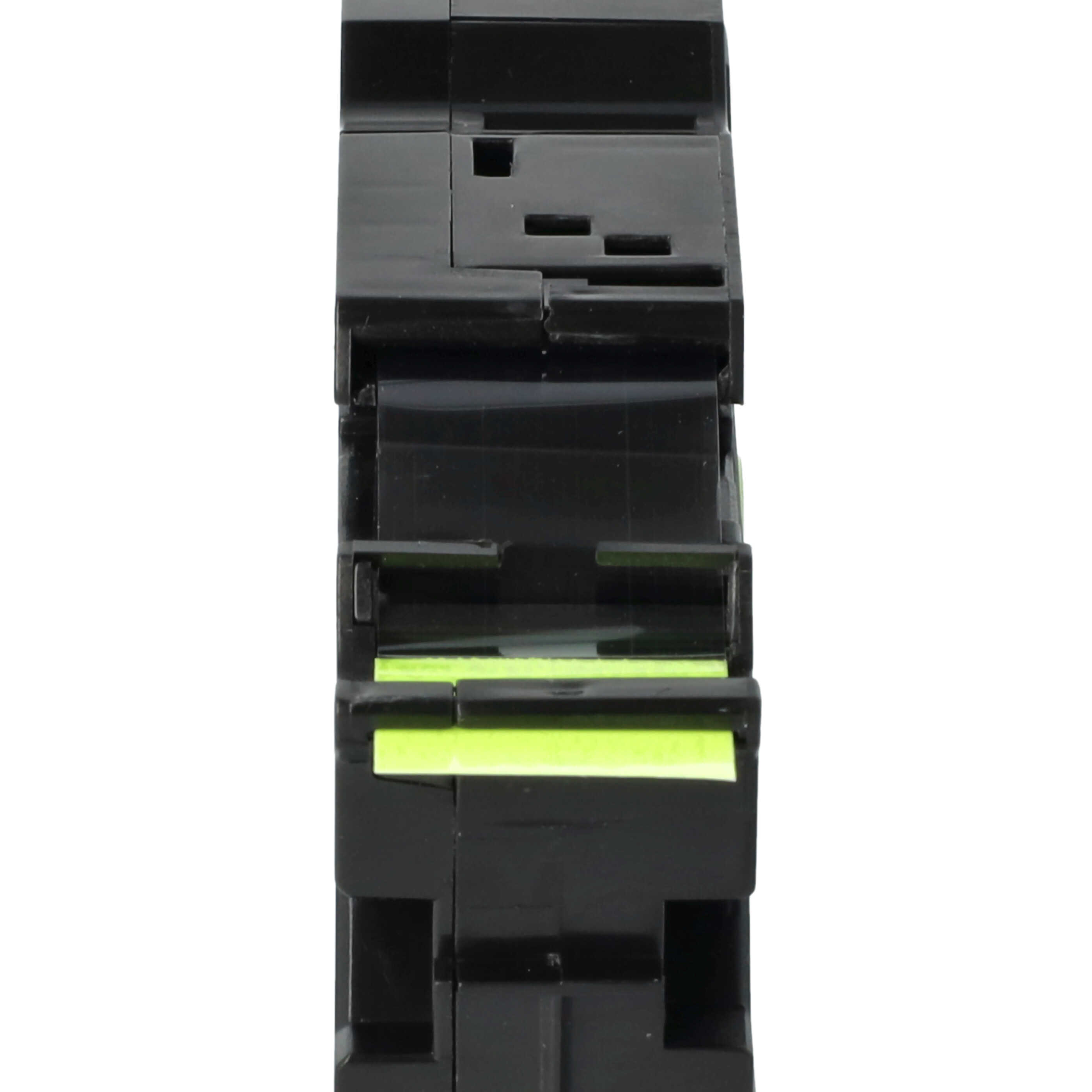Schriftband als Ersatz für Brother TZE-241, TZ-241 - 18mm Schwarz auf Neon-Gelb