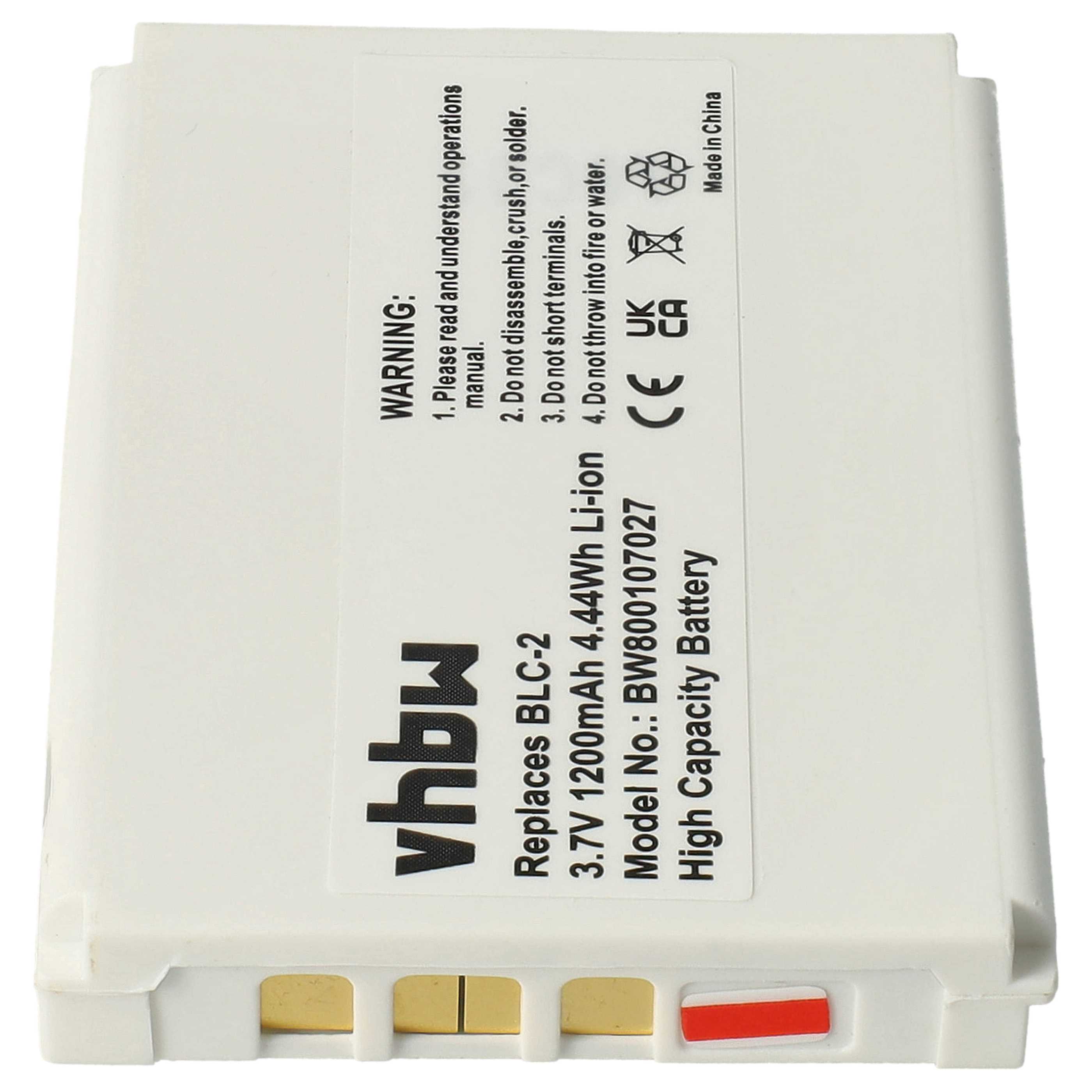 Batteria sostituisce CipherLab BA-80S1A2, KB1B371200005 per cellulare - 1200mAh 3,7V Li-Ion 