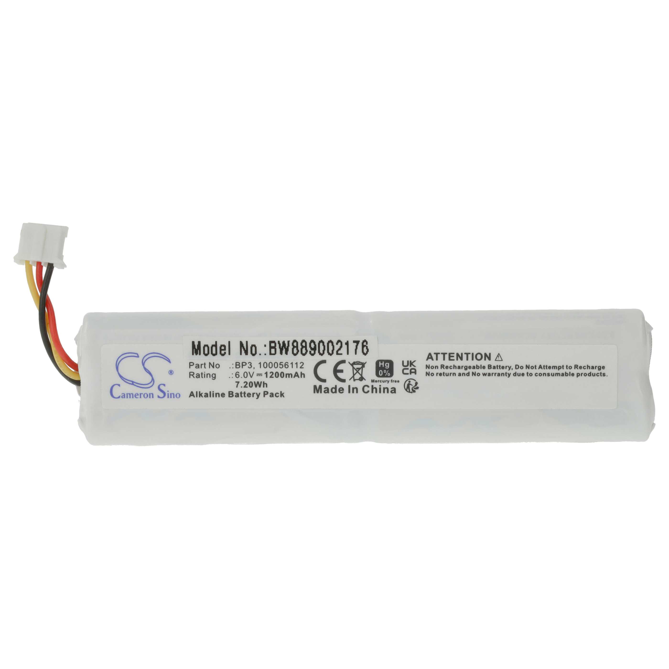 Alarmanlage-Batterie (2 Stück) als Ersatz für Telenot BP3, 100056112 für Telenot - 1200mAh 6V Alkaline