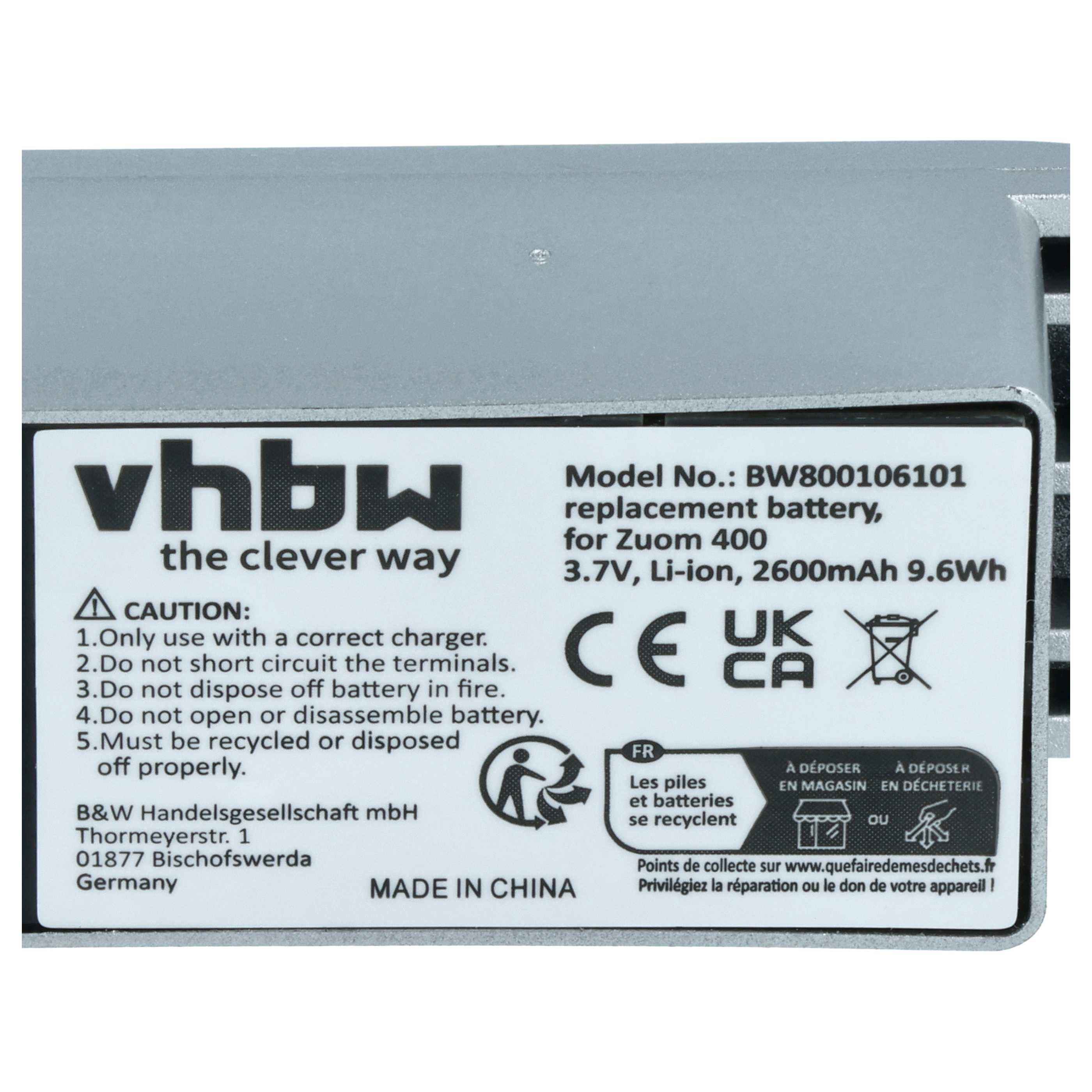 Akumulator do nawigacji GPS zamiennik Garmin 010-10863-00, 011-01451-00 - 2600 mAh 3,7 V Li-Ion
