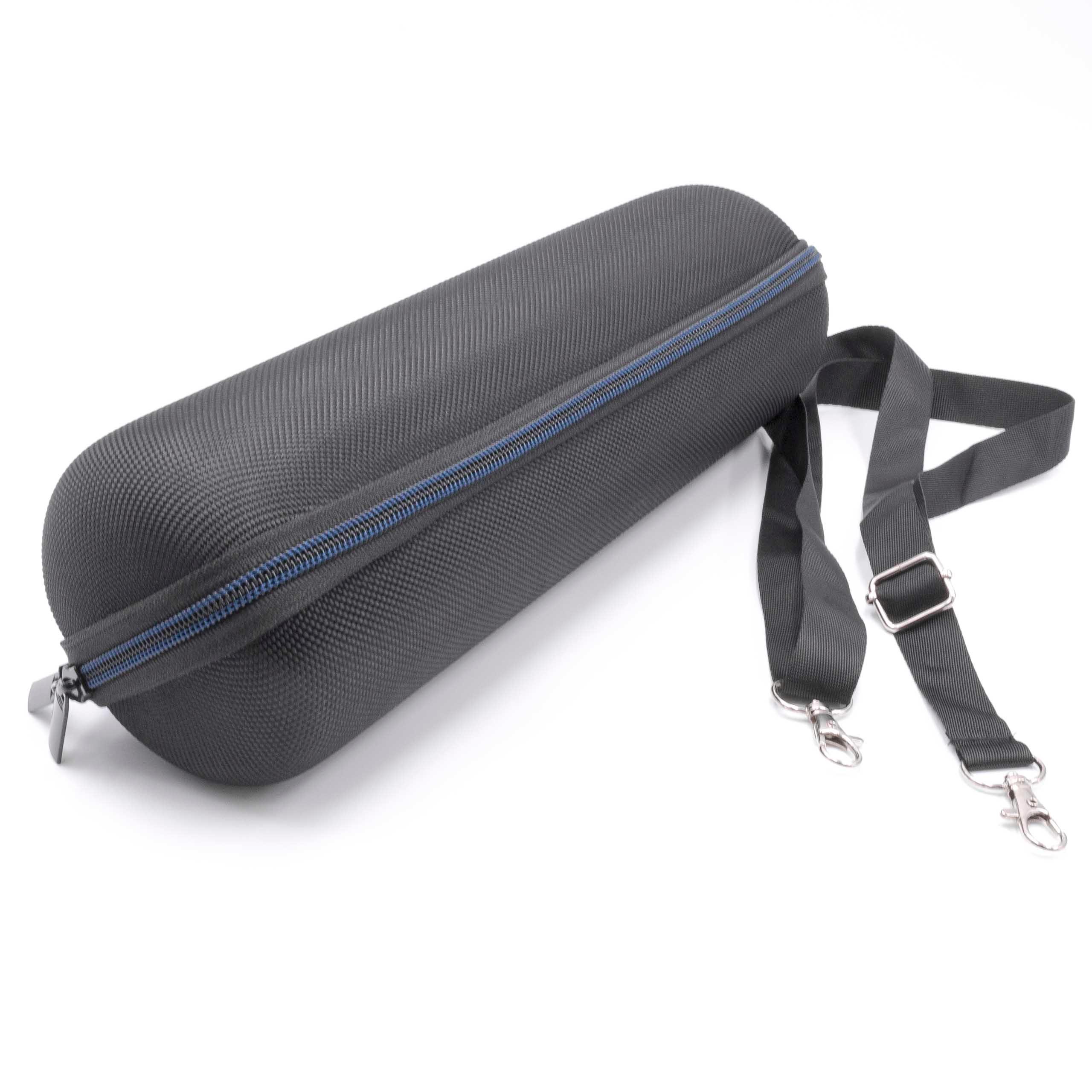 Case suitable for Logitech Ultimate Ears Megaboom Loudspeaker - nylon, velvet, Black, Blue, with Carry Strap