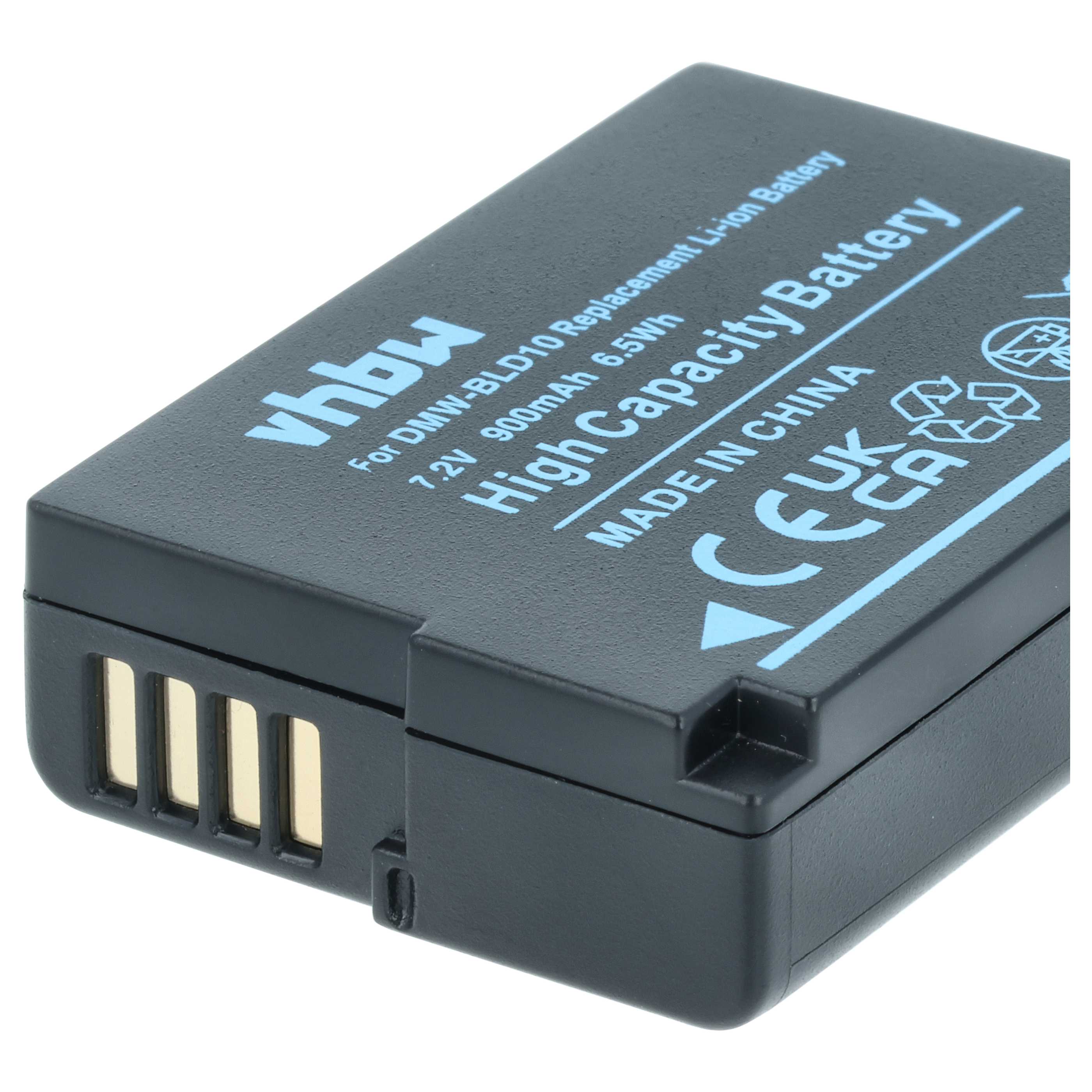 2x Akumulator do aparatu cyfrowego zamiennik Panasonic DMW-BLD10, DMW-BLD10E - 950 mAh 7,2 V Li-Ion z chipem